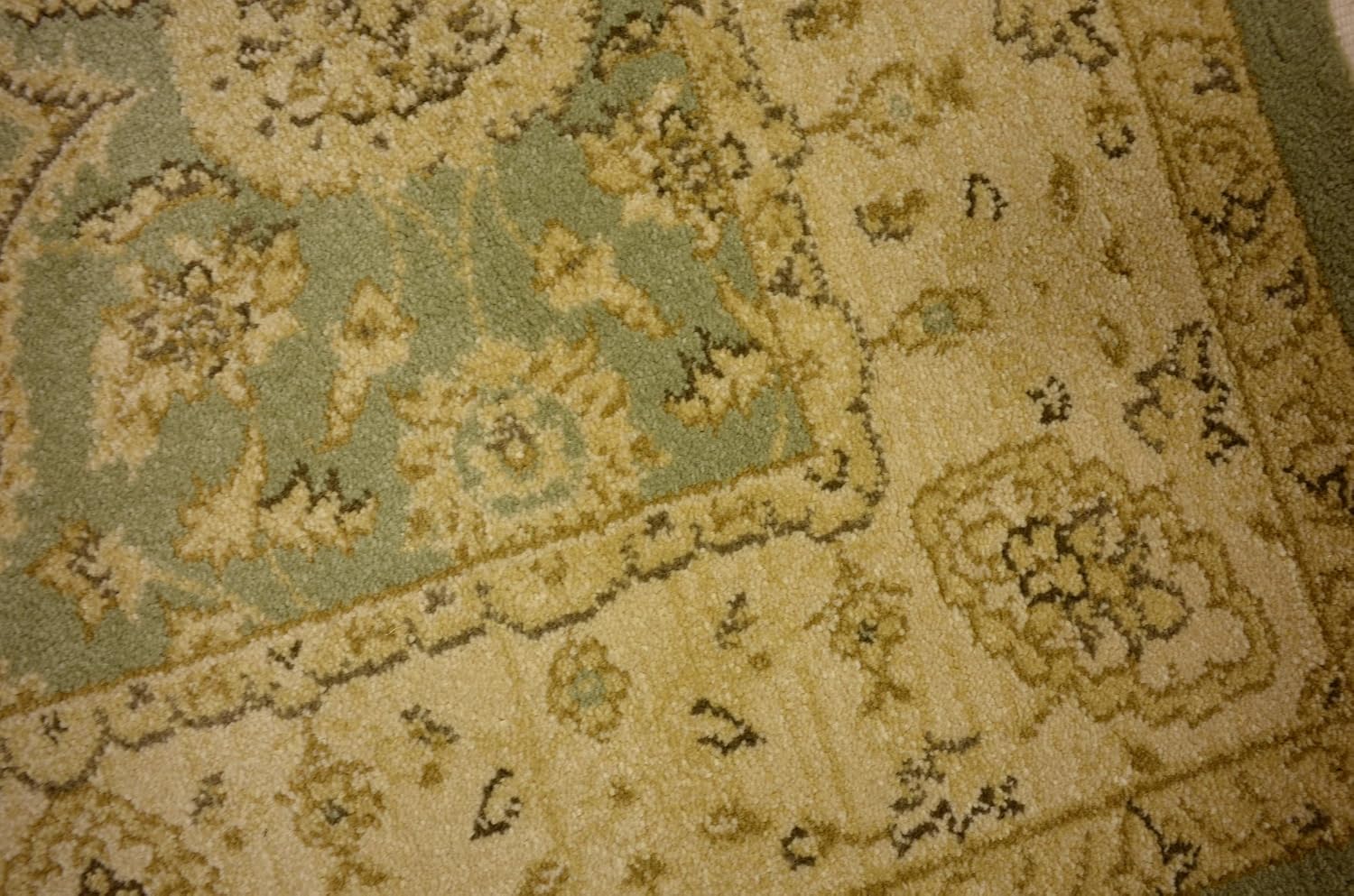 Unique Loom Edinburgh Collection Classic Oriental Traditional French Floral Country Inspired Design Area Rug (2' 7 x 10' 0 Runner, Light Green/ Beige)