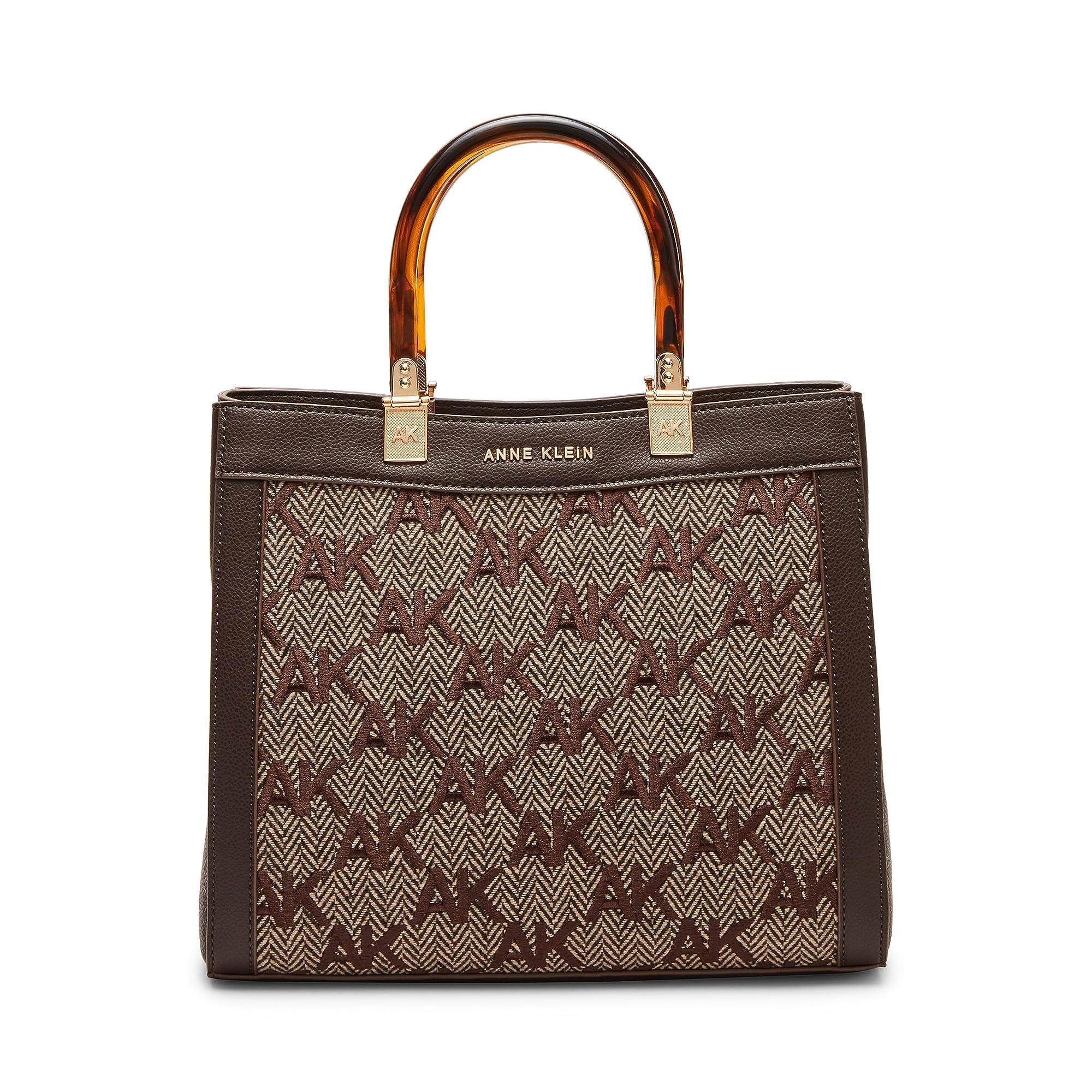 Anne KleinEmbroidered Herringbone Convertible Satchel