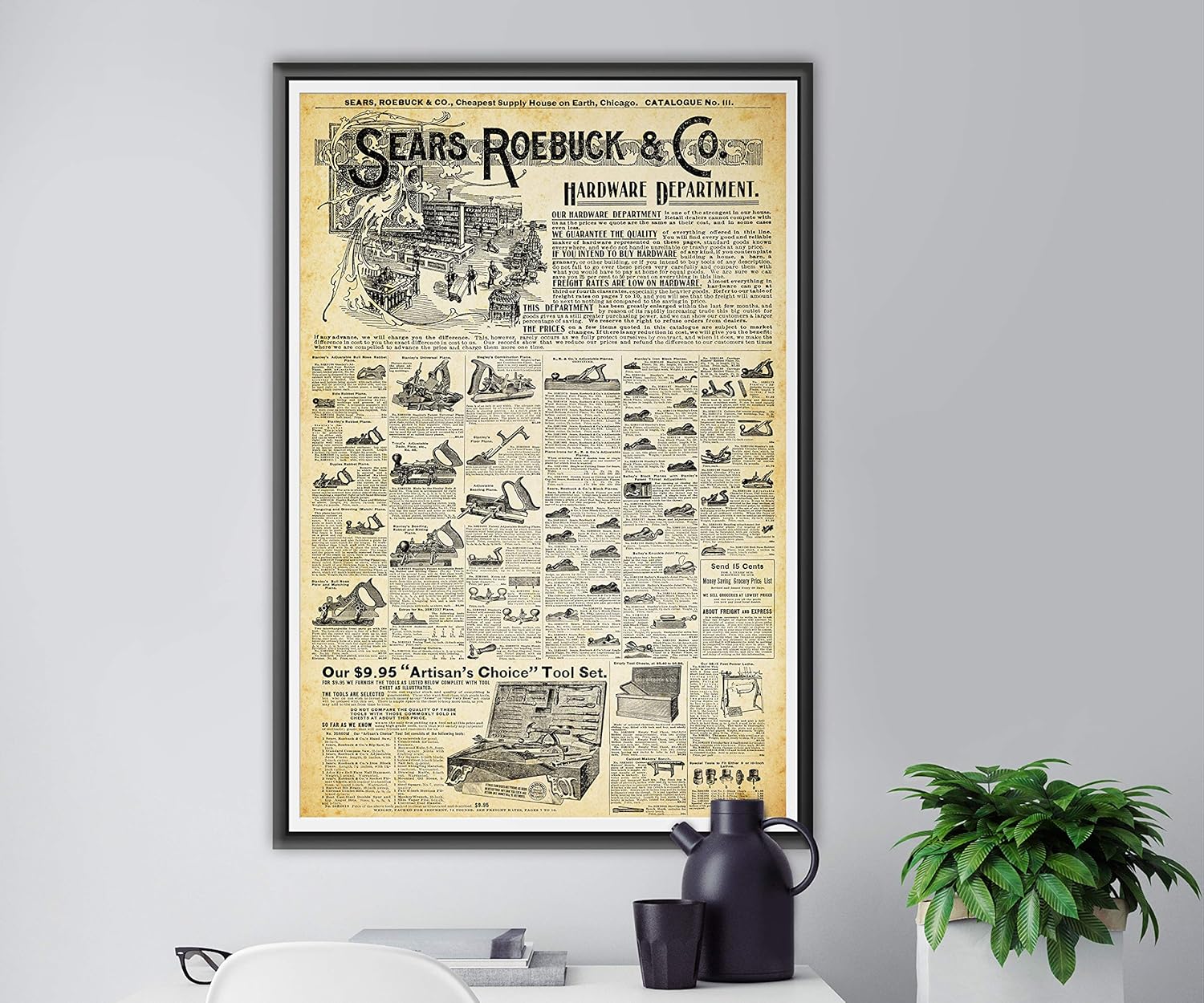 Vintage 1902 SEARS Catalog Woodworking POSTER! (24" x 36