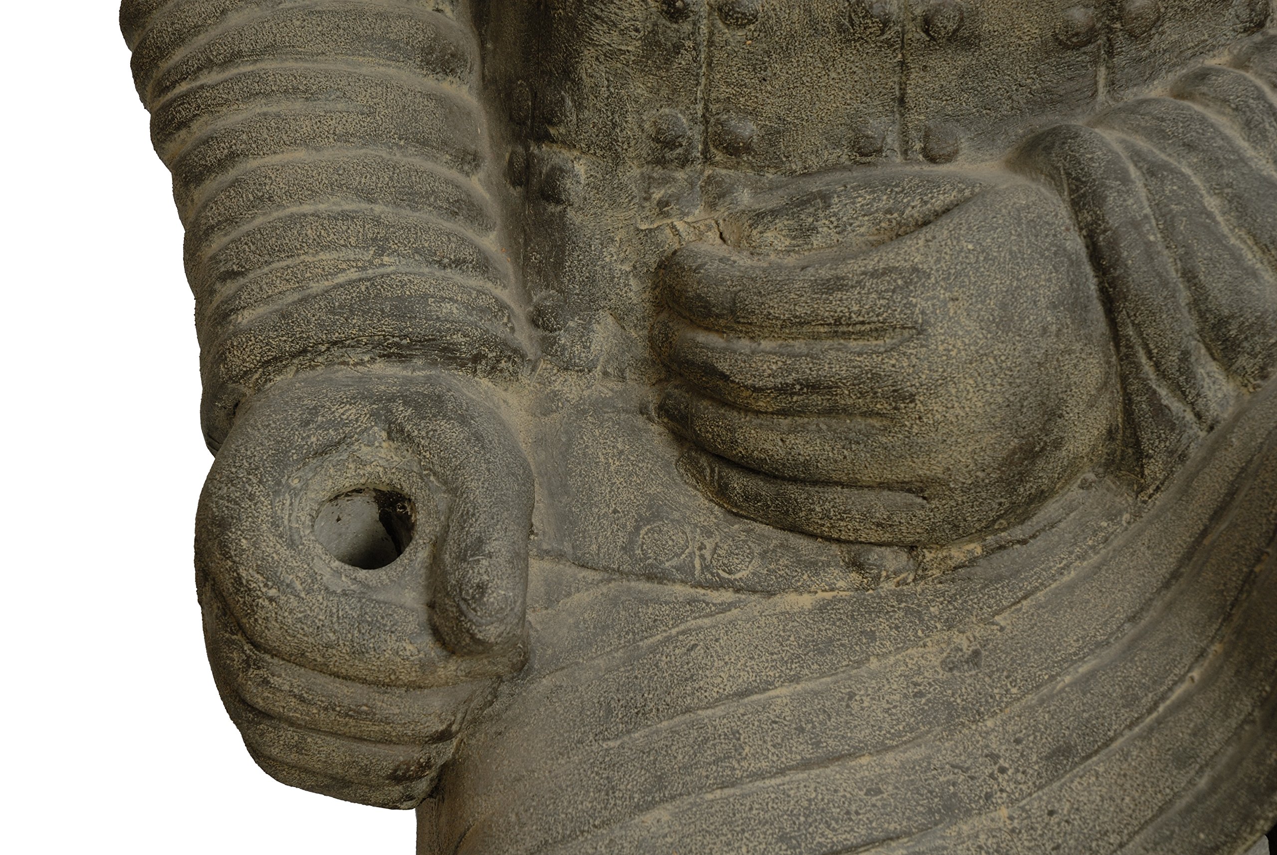 korb.outlet Figurka ogrodowa chiński żołnierz klęczący odlew kamienny/figurka wojownika terakota wojownika statuetka wojska 100 cm do domu i ogrodu