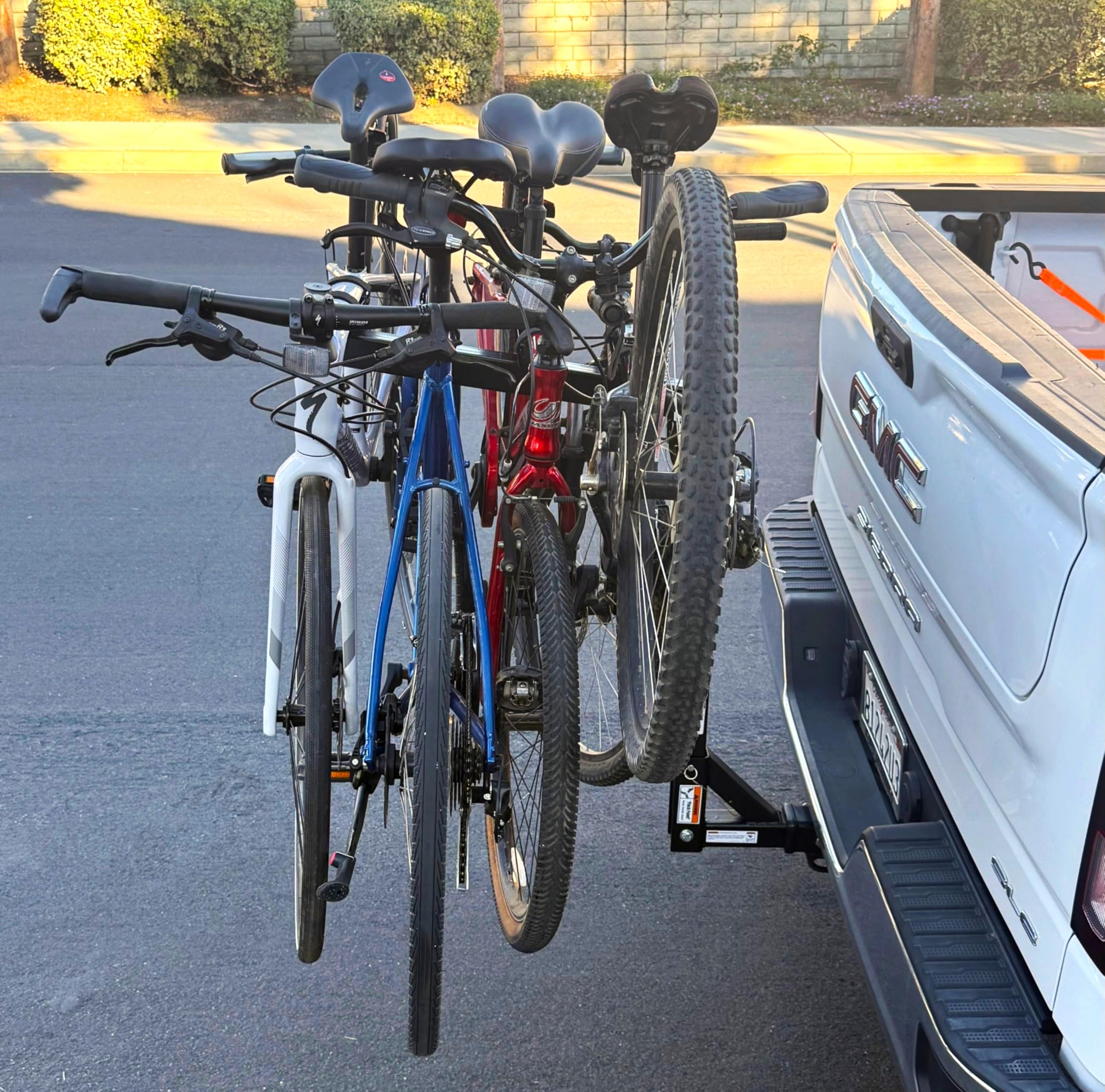 MaxxHaul 70210 Hitch Mount Bike Rack 4-Bike Rack, Black For Cars Trucks SUV's Minivans, Large