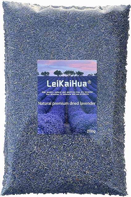 LEIKAIHUA 100% natural dried lavender buds. Cloakroom deodorant, handmade candles. 200 g Dry Lavender Buds Bulk Wholesale Fragrant