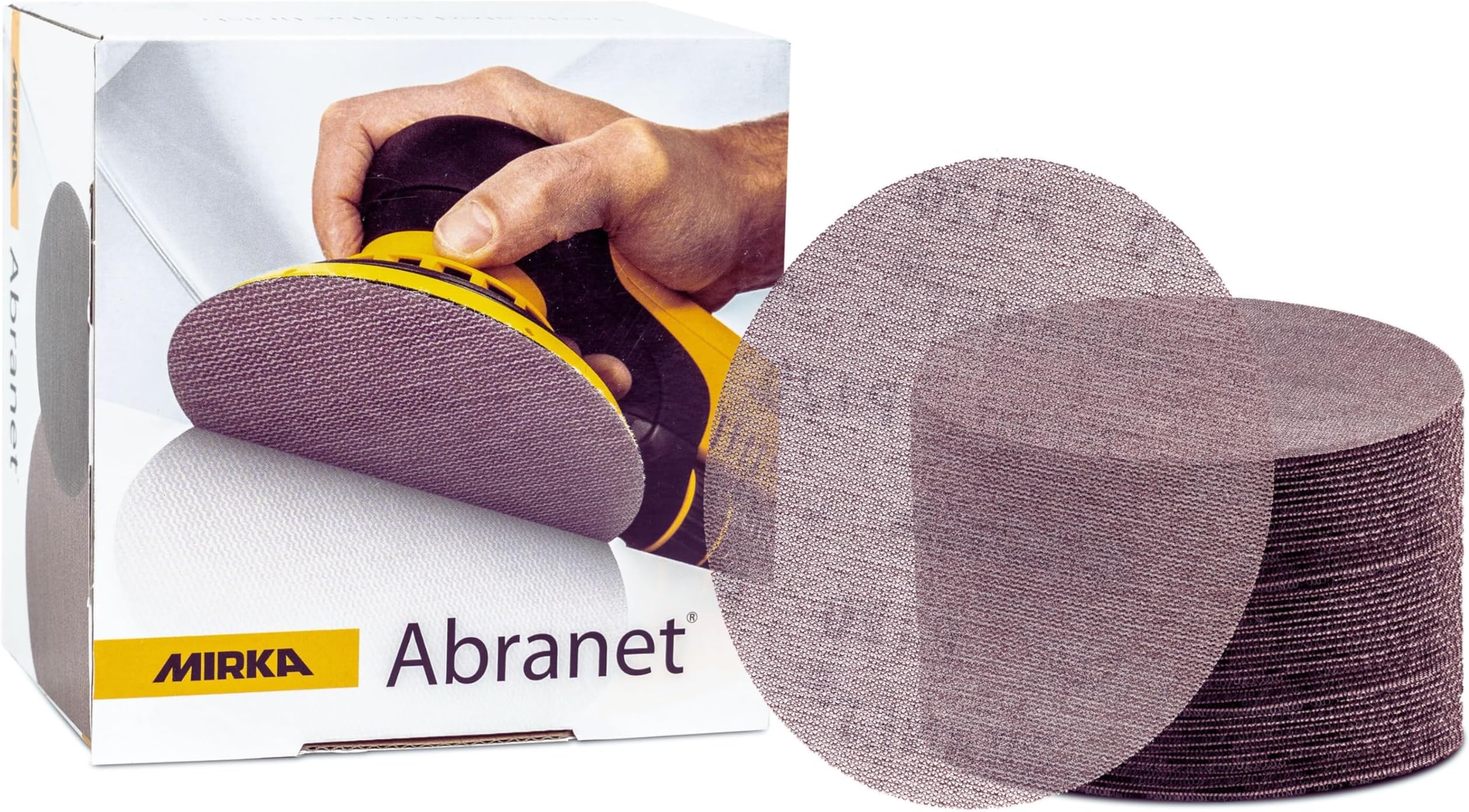 Abranet net sanding disc Ø 150 mm Hook & loop/Grit P180 / 50 pcs/for sanding wood, walls, metal, aluminium, stainless steel, filler, varnish, plastic / 5424105018