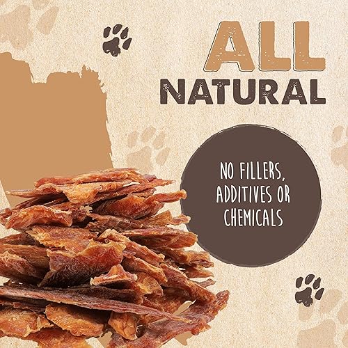 Miniatura 7 de Mighty Paw Naturals Chicken Jerky Dog Treats Cecina de pollo para razas pequeñas, medianas y grandes. Golosinas naturales para perros. Golosinas