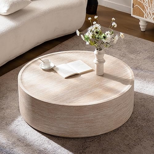 Miniatura 125 de Mesa de centro rústica marrón para sala de estar, mesas centrales rectangulares, moderna y elegante mesa de cóctel de madera para oficina en casa -