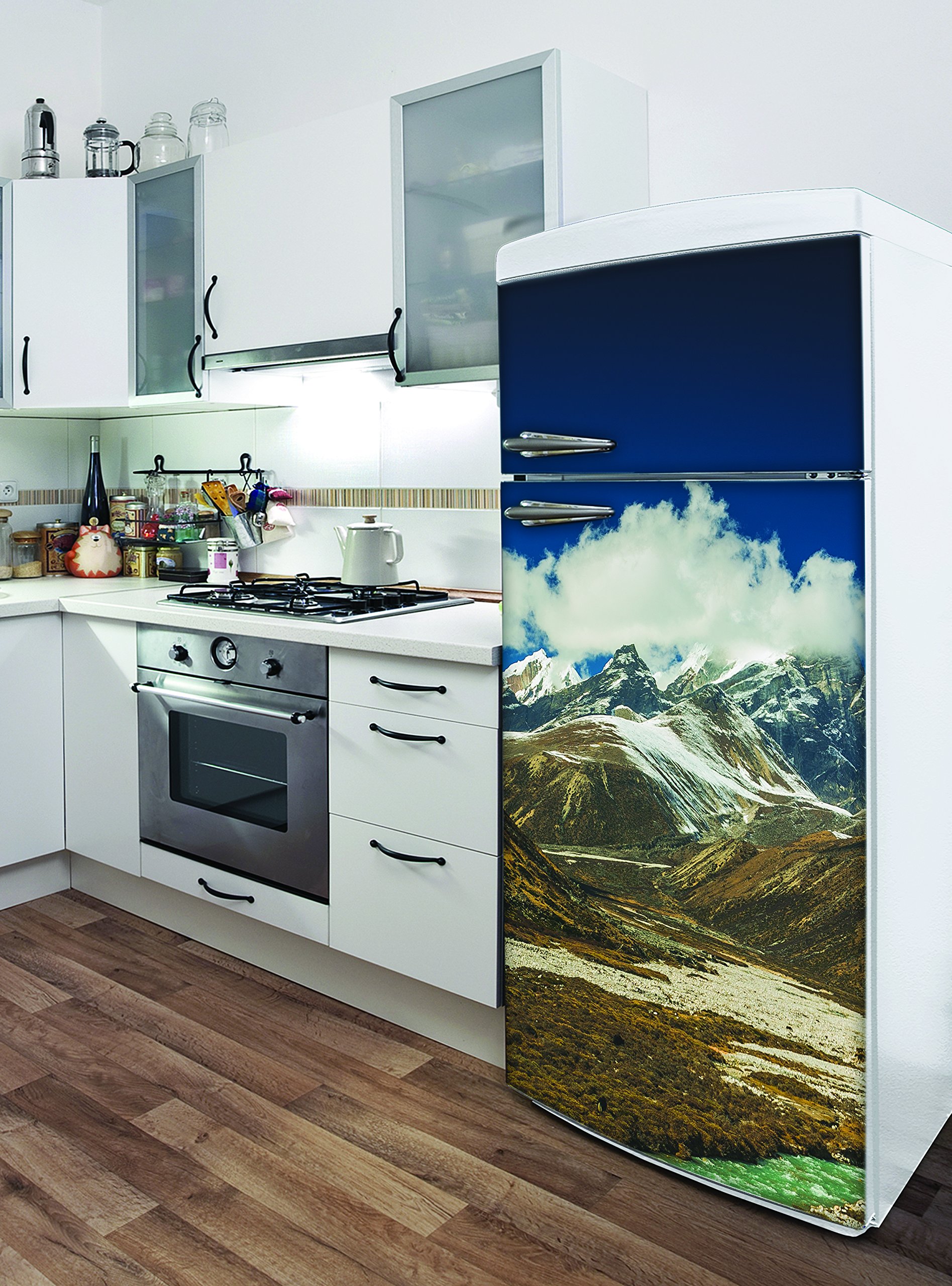 AdzifTurquoise Himalayas Wall Decals, Multi