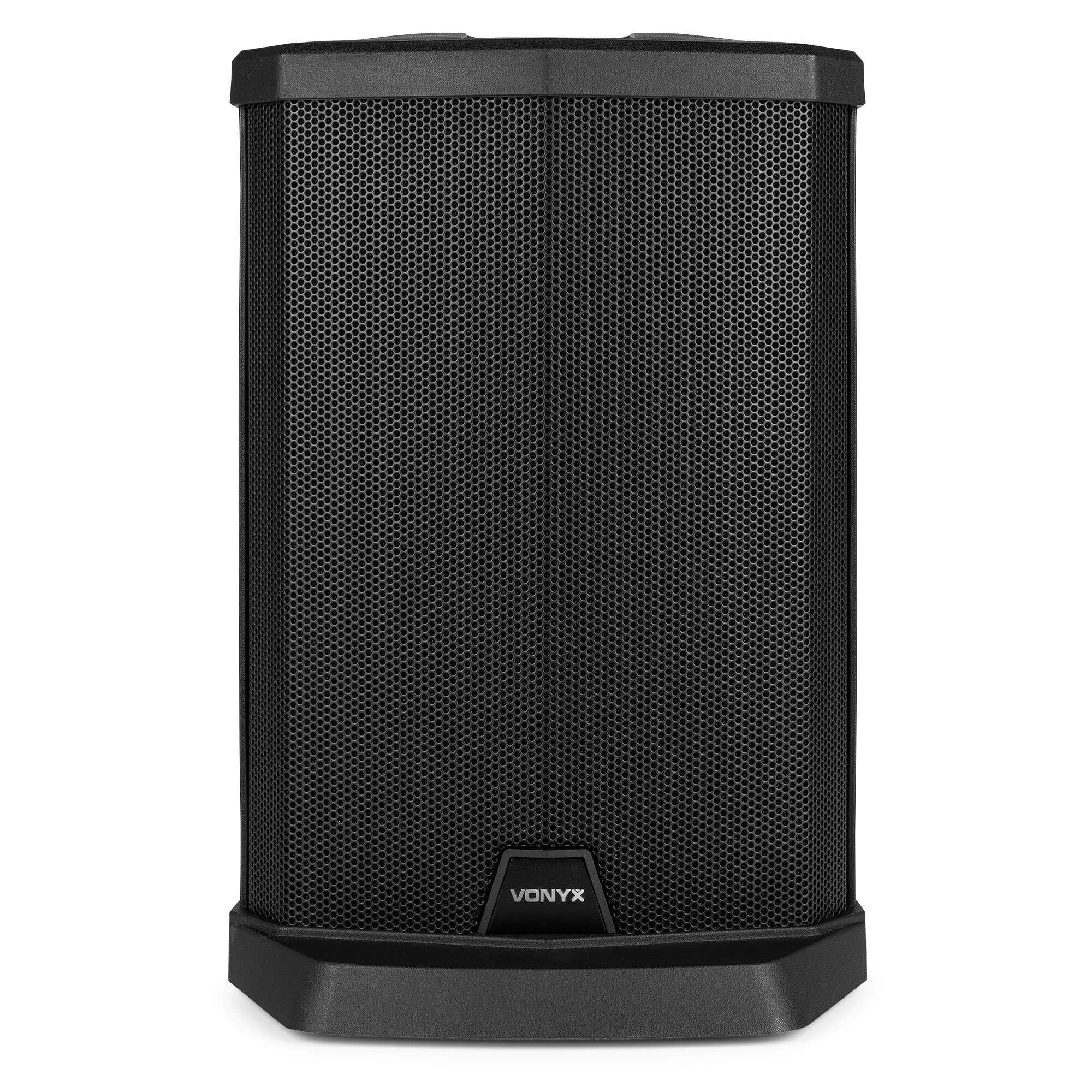 Vonyx VX808B - Akku Lautsprecher, PA Anlage Aktiv - 2er Set, 10h Akku, 640 Watt Line Array Säulenlautsprecher, 8 Zoll Subwoofer Aktiv, Stereo Pairing, Bluetooth 5.0, DJ Anlage Komplett Set, PA Speaker