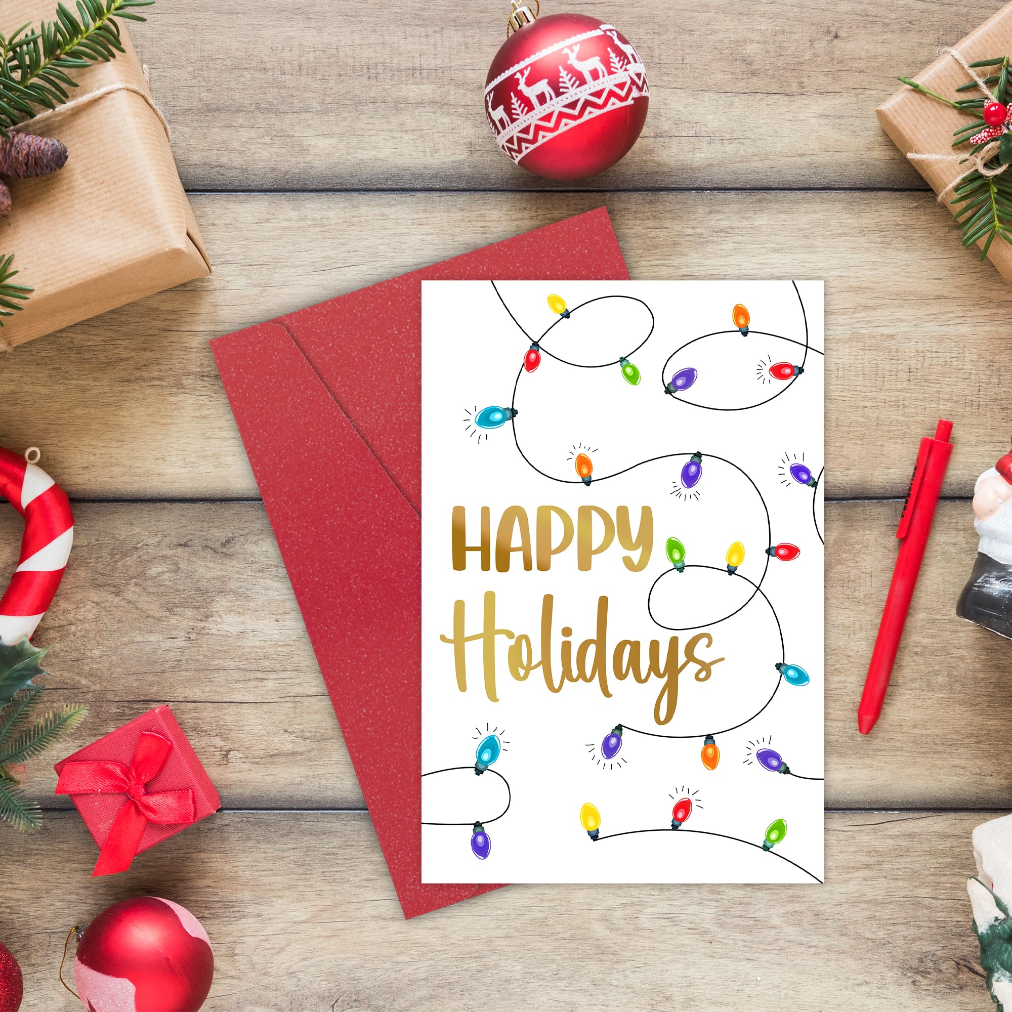 Postales Decoración 24 Tarjetas De Navidad Con Sobres - Diseños únicos Para  Felicitar A Familiares Y Amigos Sobres Felicitación, image size:2000x2000