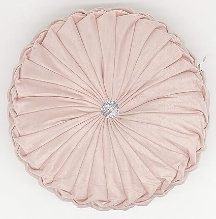 pink round cushion