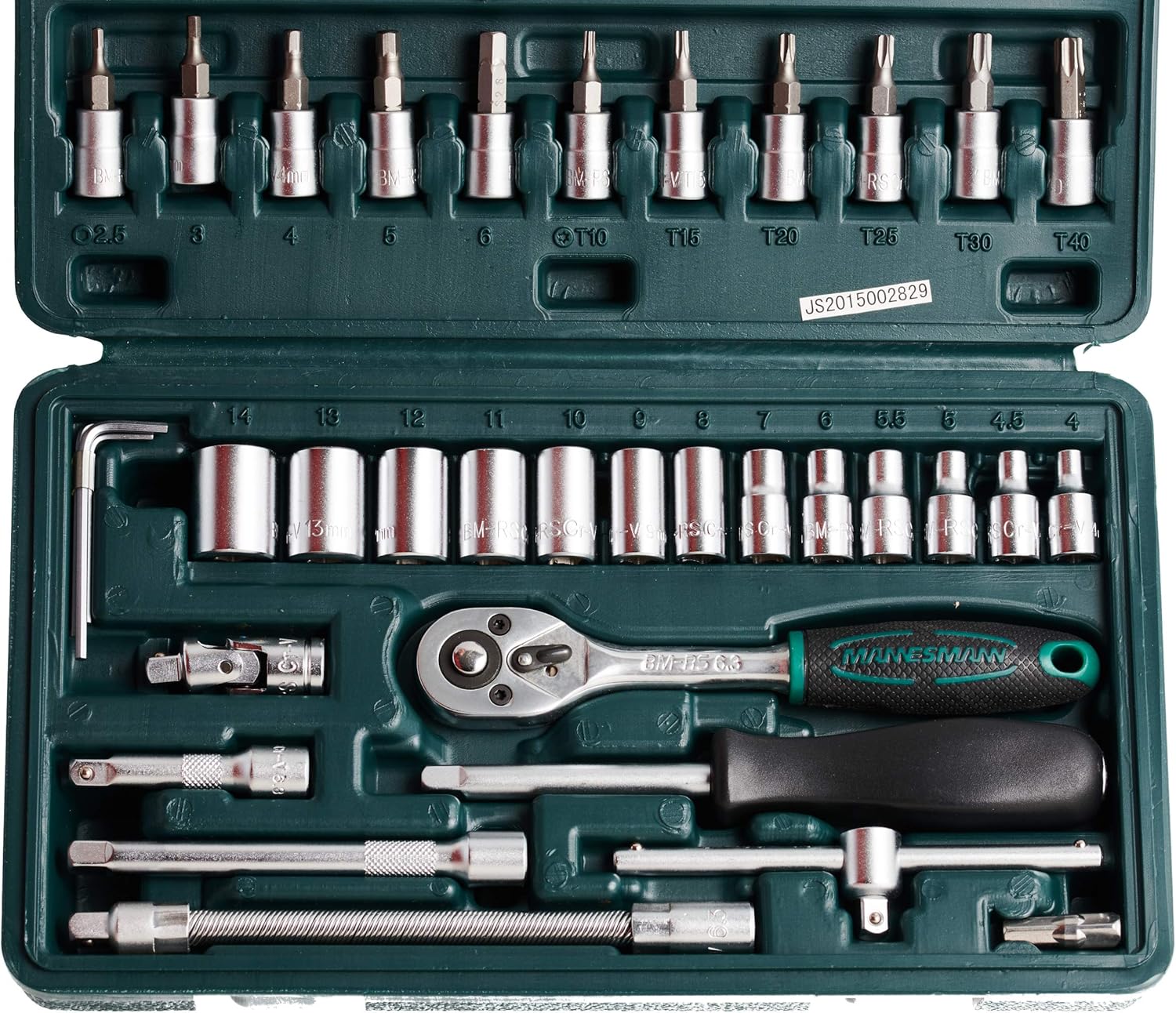 Mannesmann M 2040 46-Piece Socket Spanner Set 0.6 cm / 0.25-Inch