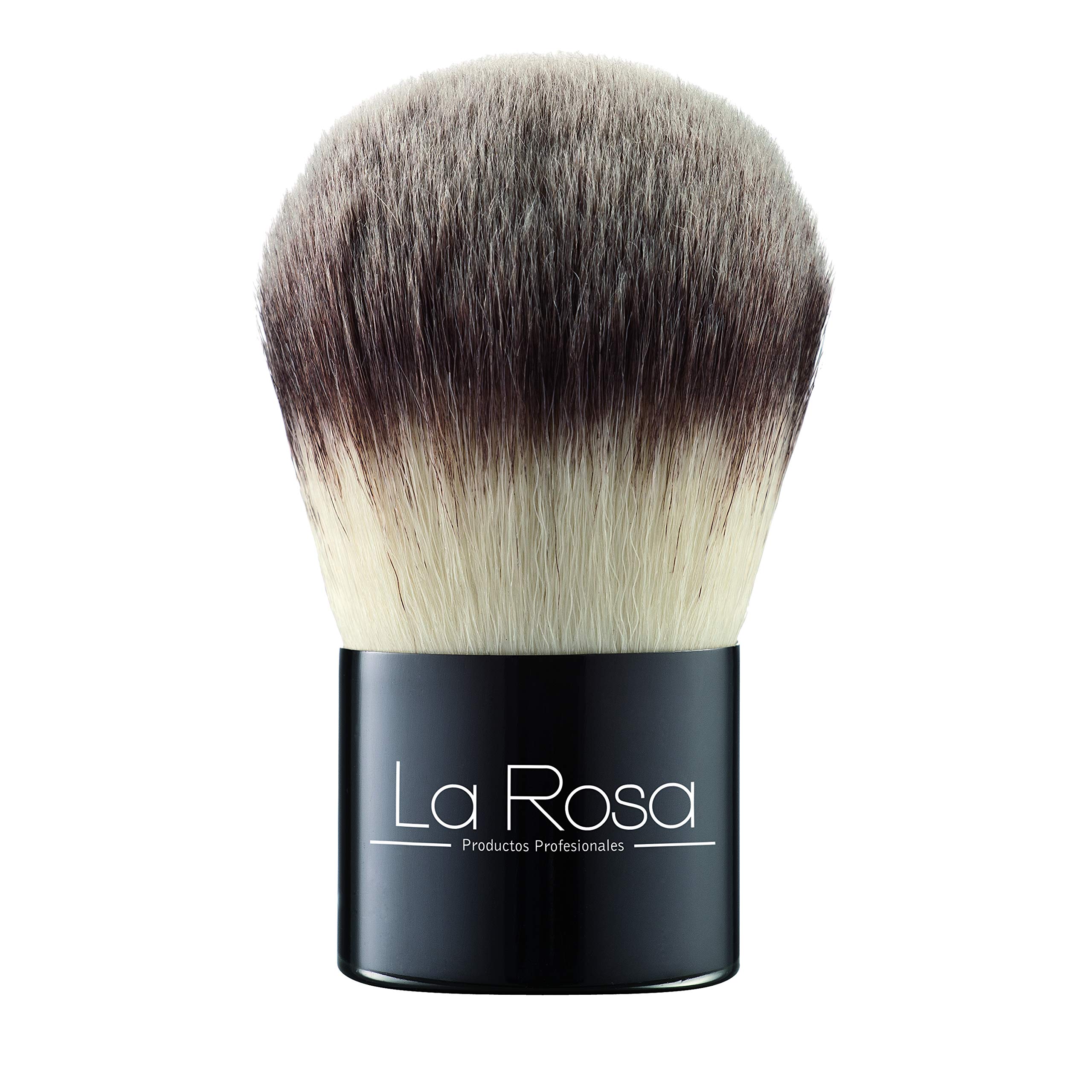 La Rosa Black Kabuki Foundation Makeup Brush, Brush For Powder, Mineral Foundation, Blending Blush Buffing Makeup, Mushroom Shaped Soft Face Powder Makeup Brush