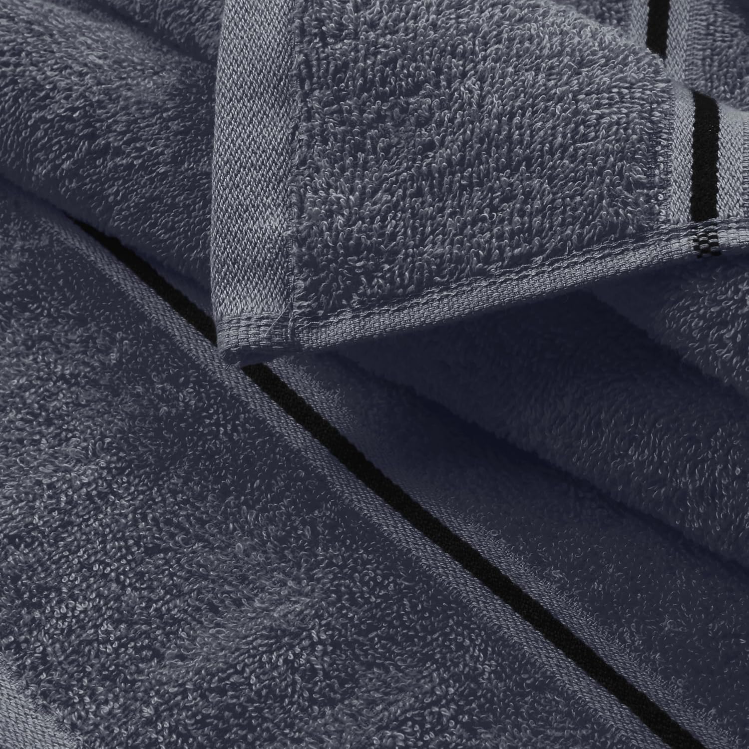 MyOwn Ultra Soft 4 Pack Oversized Bath Towel Set 27x54 inches, 100% Cotton Bath Towels, Highly Absorbant Compact Quickdry & Lightweight Towel, Ideal for Gym Travel Camp Pool - Charcoal Grey