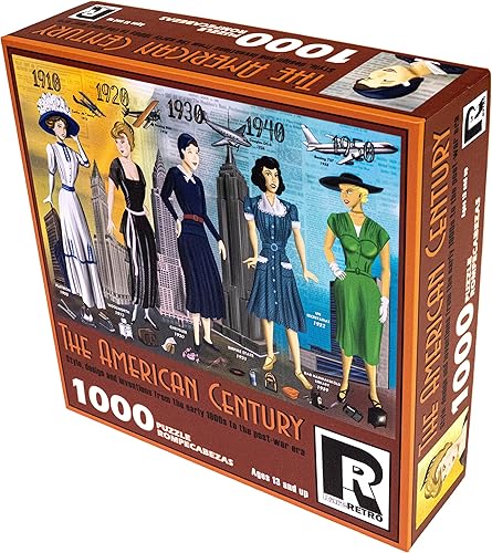 Miniatura 4 de Rompecabezas de 1000 piezas para adultos y familias - El siglo americano - Estilo, diseño e inventos desde principios de 1900 hasta la era de la