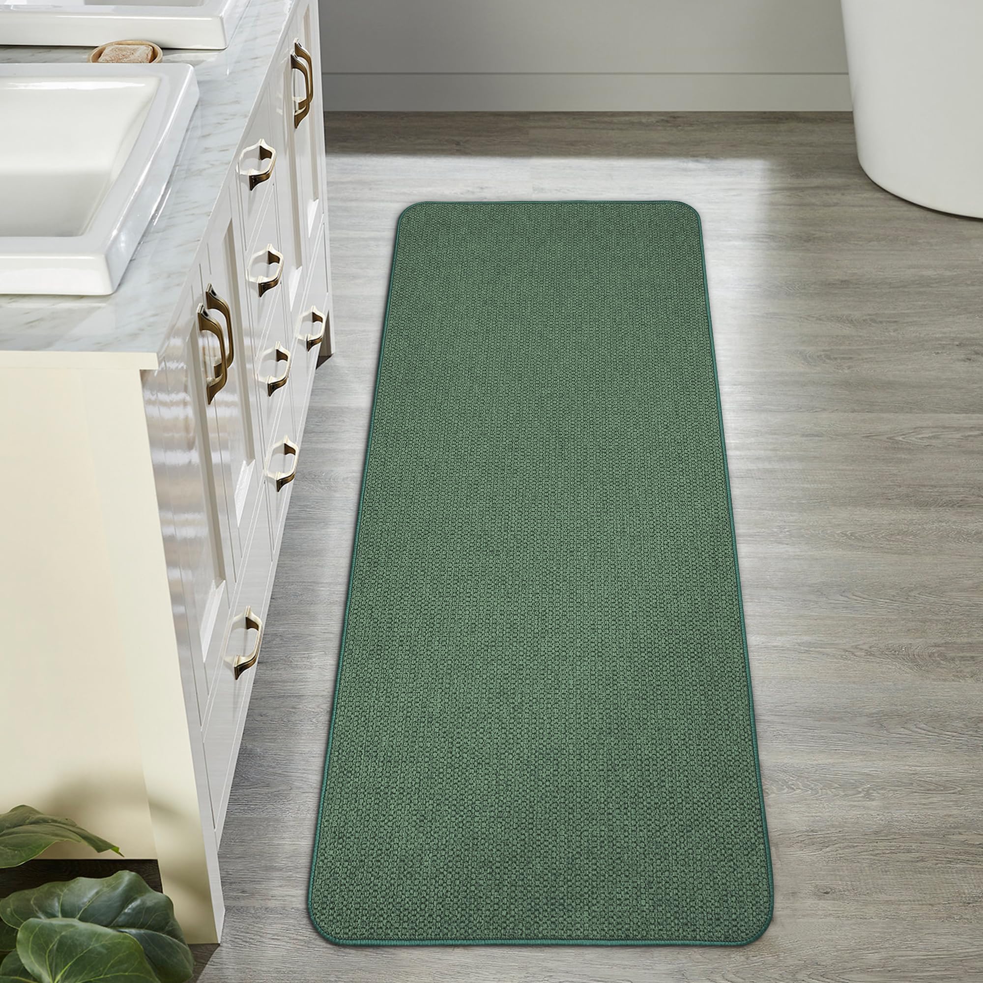 Tapete de baño, ultra delgado, tapete de baño grande para baño, secado rápido, antideslizante, lavable a máquina, pelo bajo, alfombra de baño, ducha exterior, fregadero, accesorios de decoración del