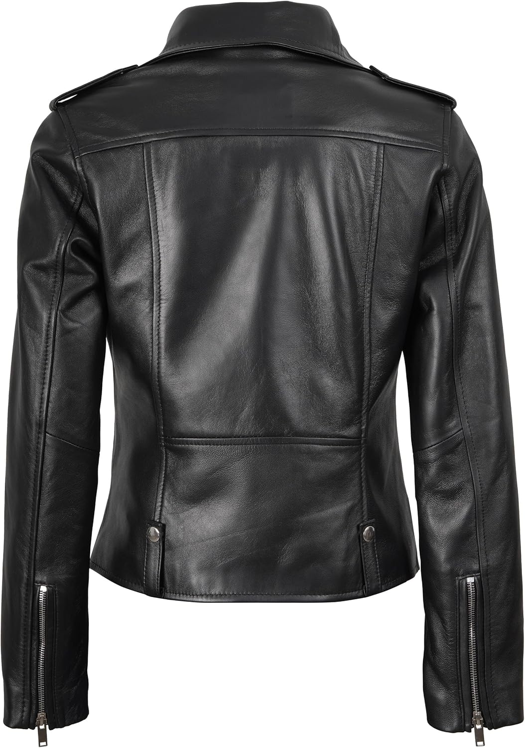 Decrum Womens Leather Jacket – Asymmetrical Style Casual Leather Jackets for Women - Image 4