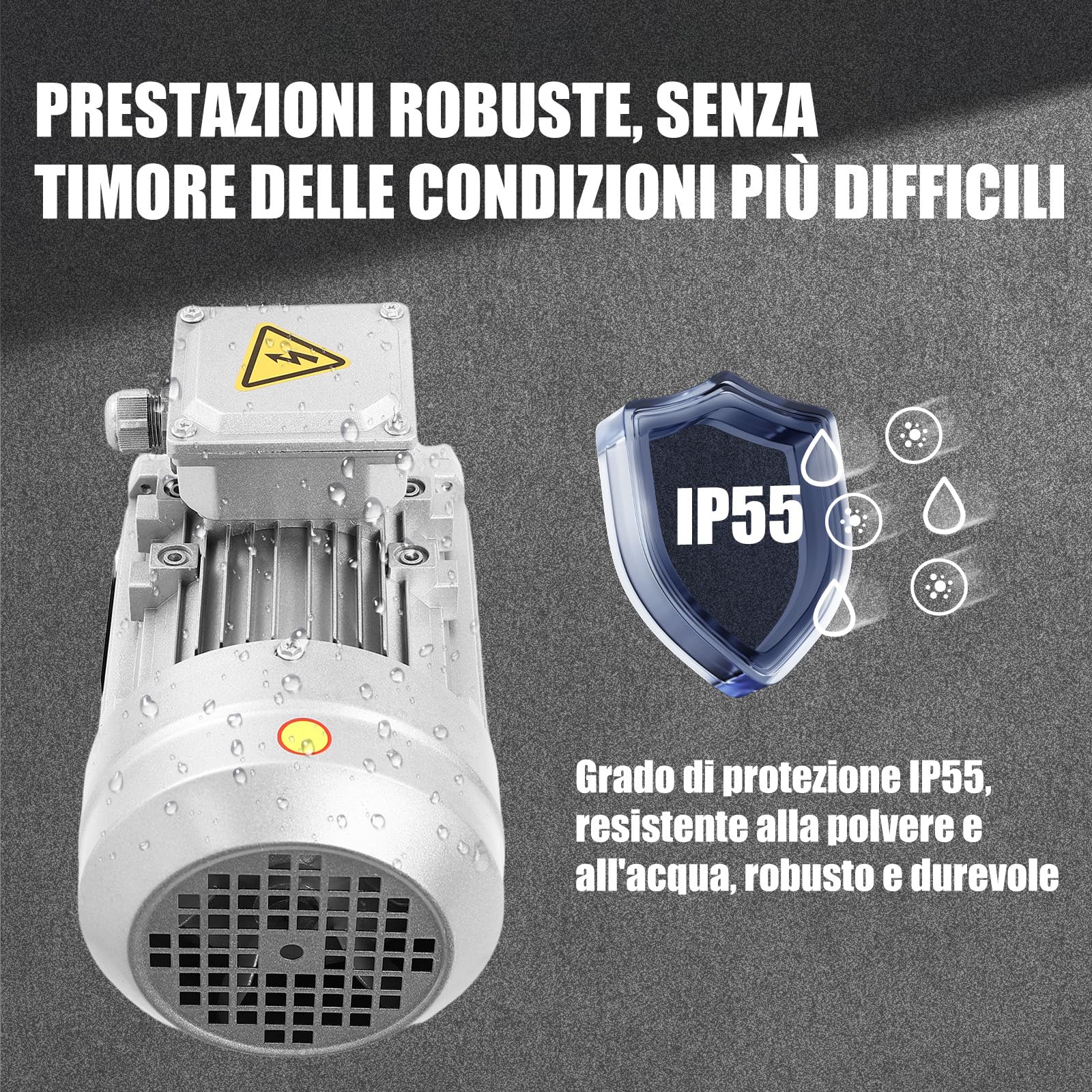 Motore Elettrico 1.1KW 1405R/min Motore Asincrono Corrente Trifase con Bobina di Rame puro Motore 3 Fasi per Ventilatori Pompe Macchine Utensili Compressori