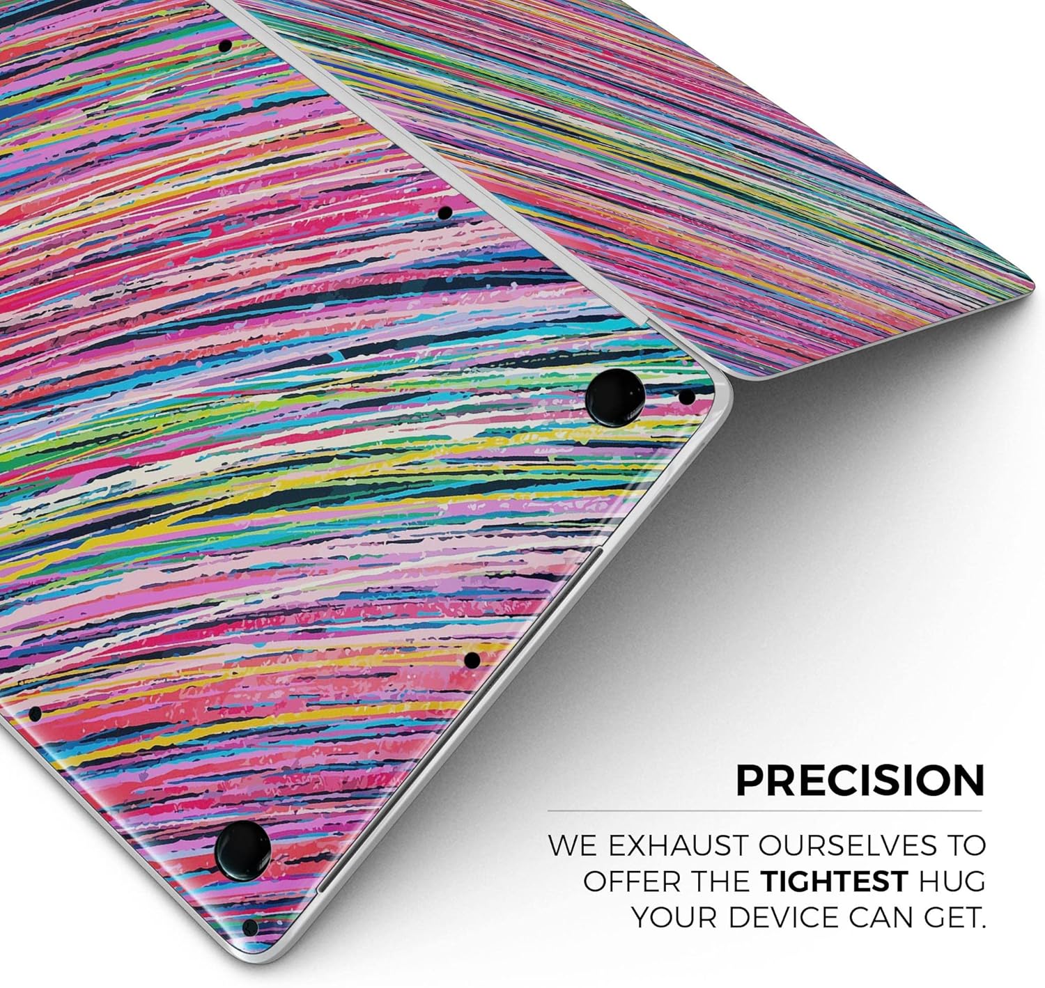 DesignSkinz - Abstract Color Strokes - Full-Body Wrap Protective Decal Skin Kit Compatible with MacBook 14" Pro M1 (A2442)