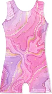 HOZIY Gymnastics Leotards for Girls Unicorn Aurora Rainbow Mermaid Dinosaur Cupcake Sparkle Biketard Toddlers Kids Children