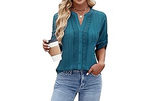 Womens Lace Crochet Shirts