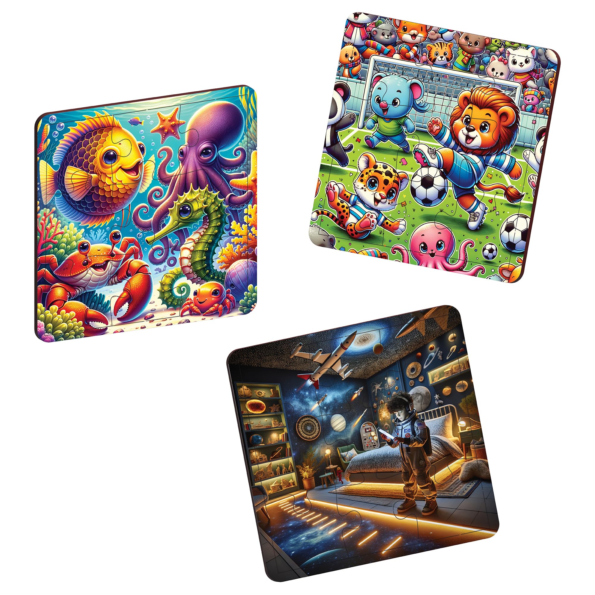 Puzzle KIDDO CUB Kids Wooden Jigsaw Puzzle for Children Set of 3 Puzzle | Puzzle Kids Game Paperless Puzzle 9 Pieces in Each Puzzle | Kids Brain Development Toy | Birthday Gifts (PZ14) (B0D1CLT3NS) Amazon Price History, Amazon Price Tracker