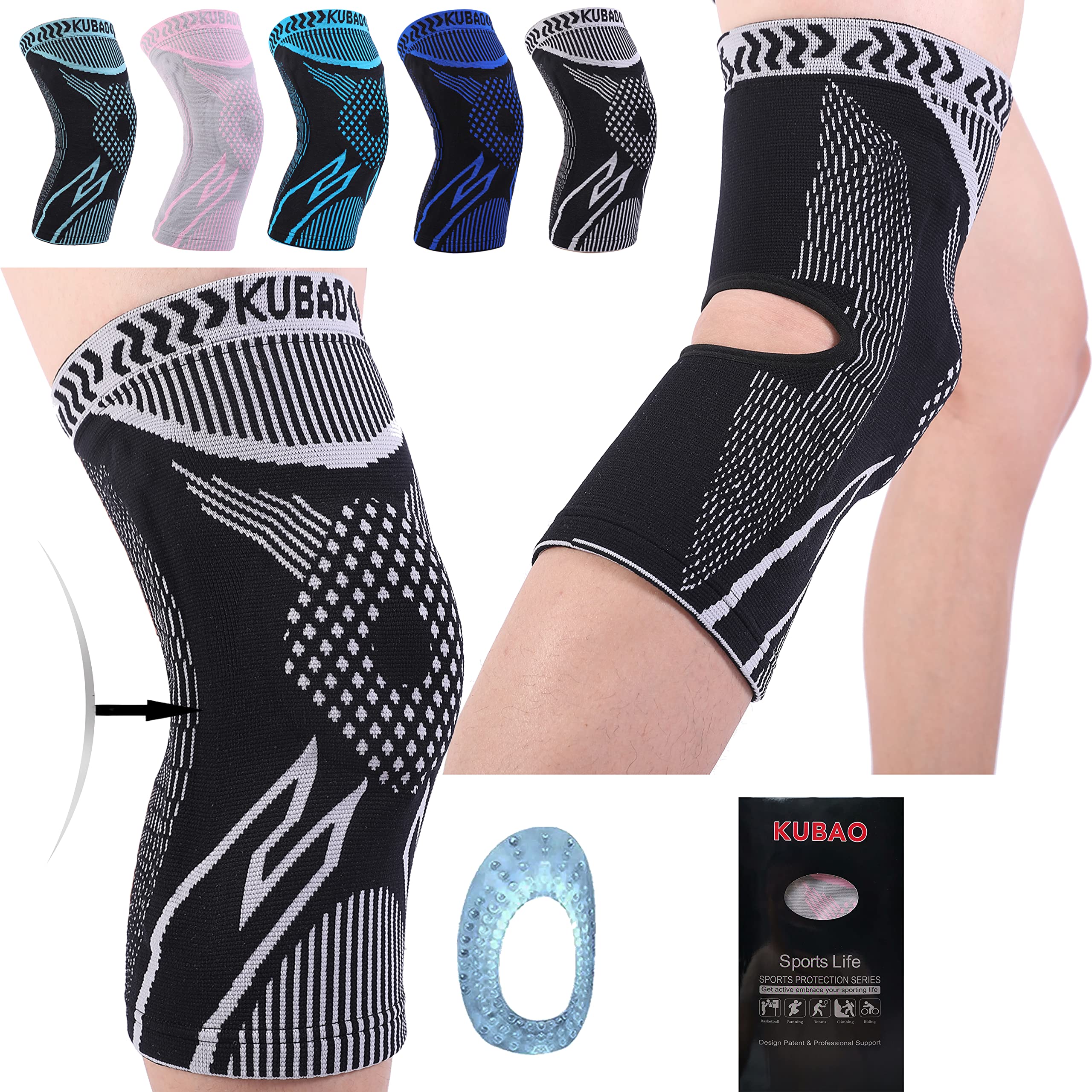 Buy KUBAO Youth Professional Knee Brace Compression Knee Sleeve with