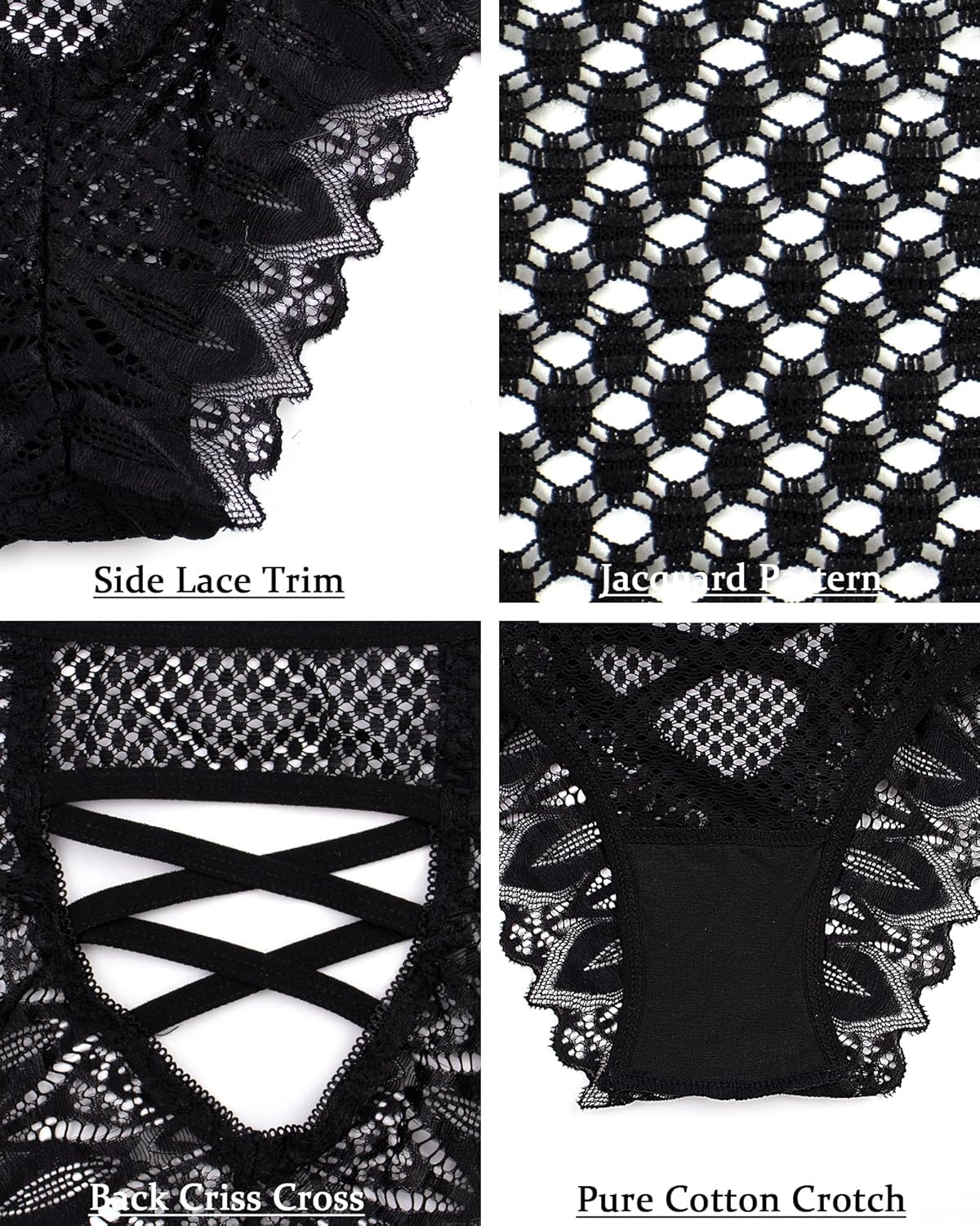 Womens Floral Lace G-String Thongs Sexy Underwear Panties Underpant - Image 5