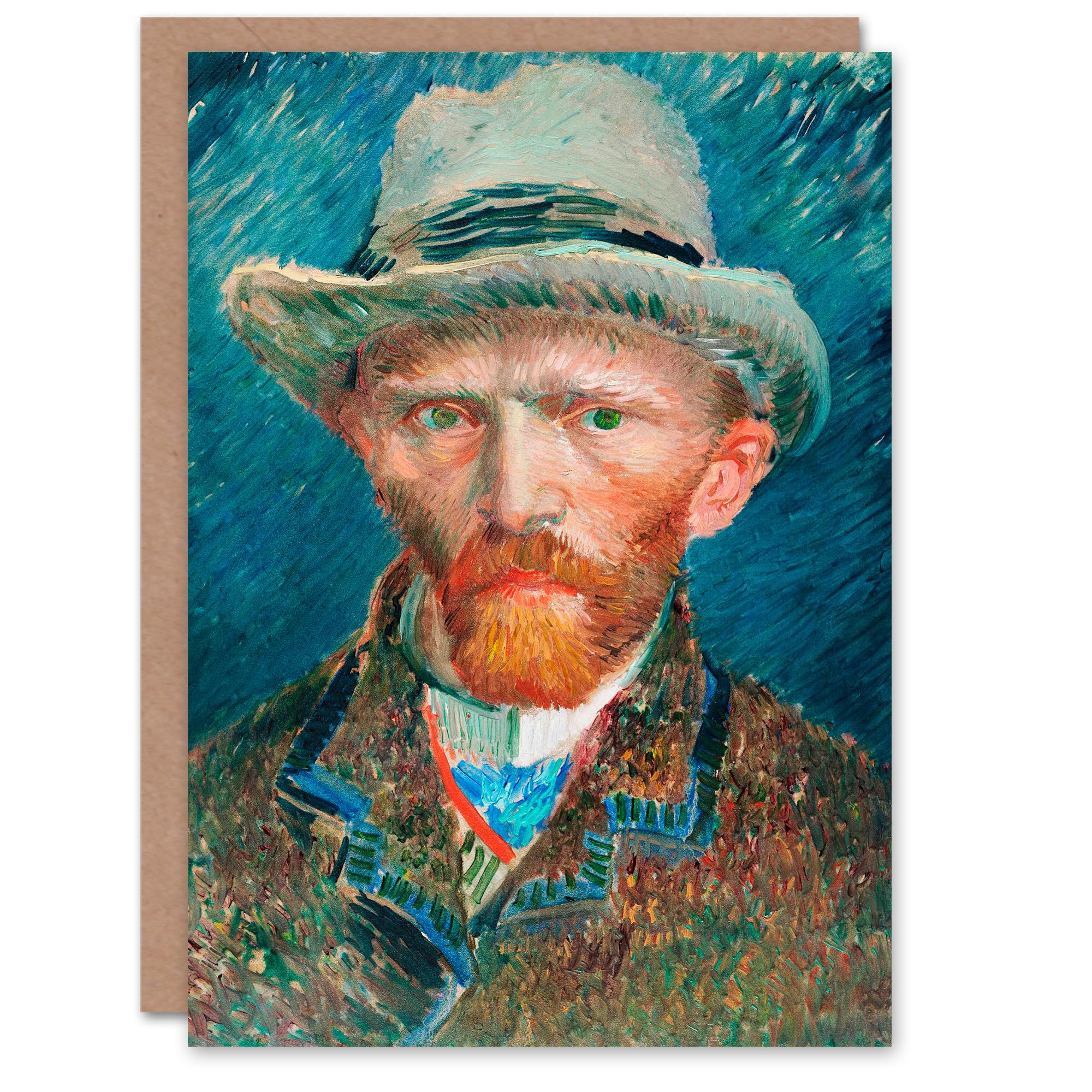 Artery8 Vincent van Gogh Art Card Self Portrait With Hat