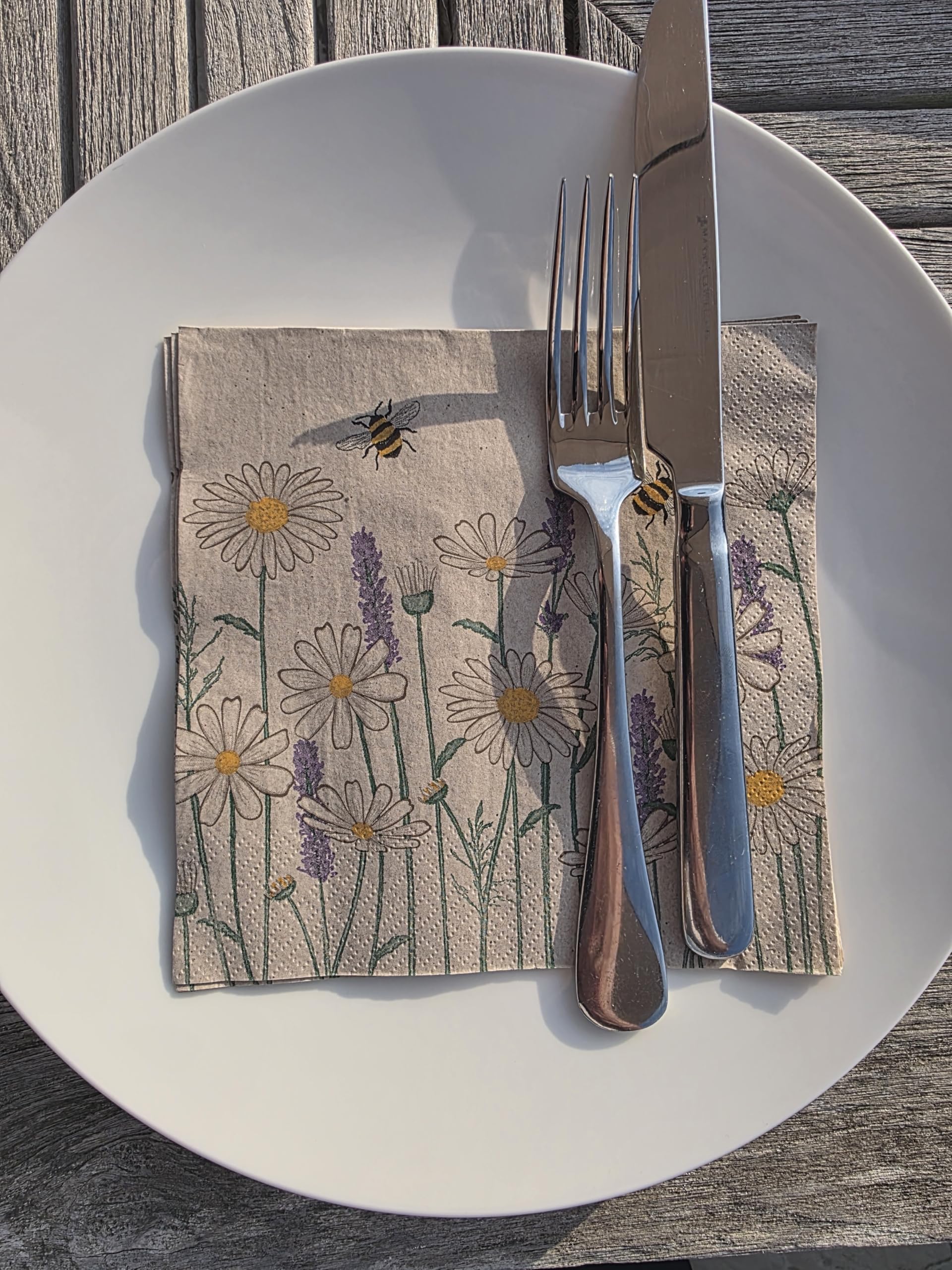 Lot De 100 Serviettes De Table Vintage à Fleurs Pour Décoration De Fête Prénuptiale, Goûter Et Déjeuner (2 Plis, 16,5 Cm