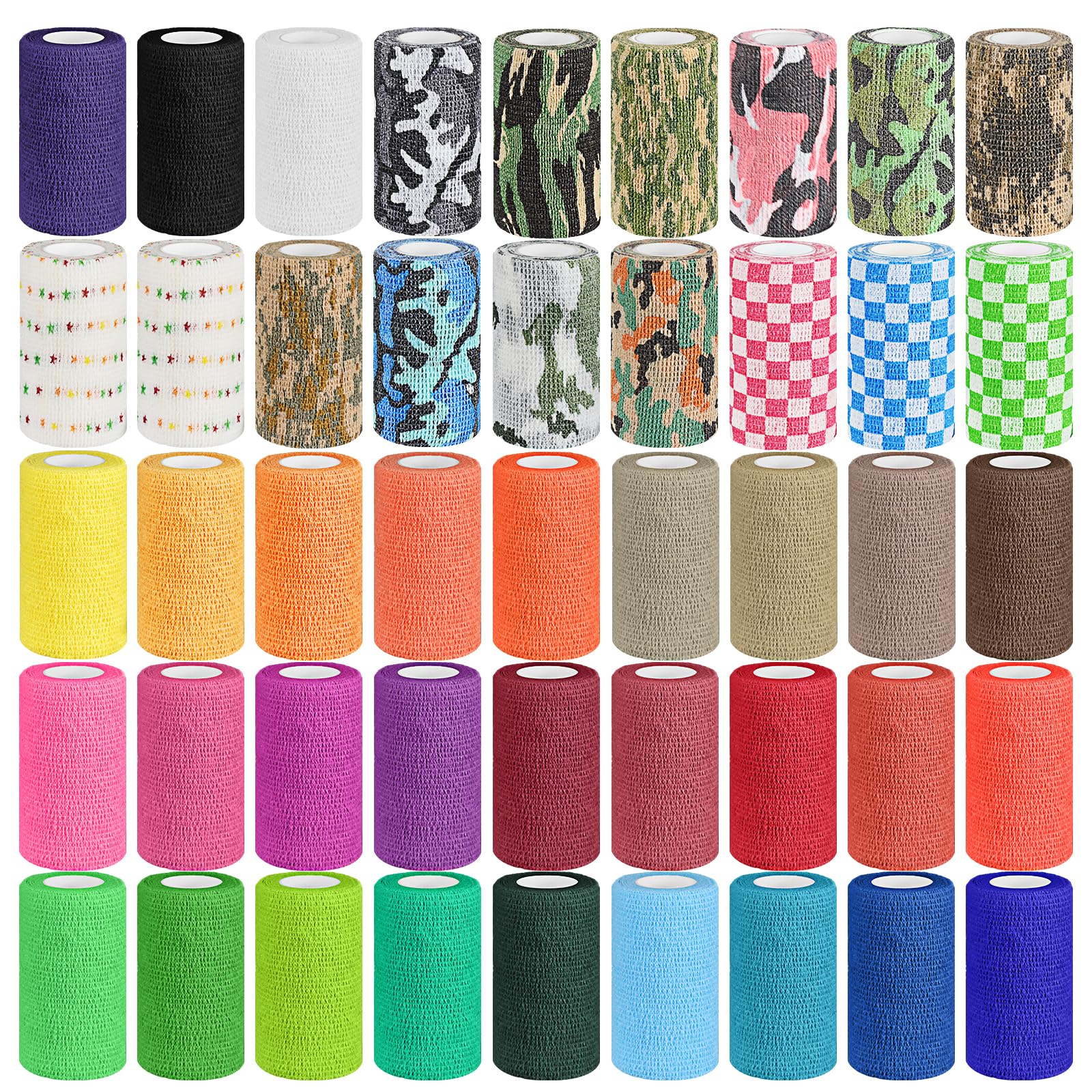 45 Rolls Self Adhesive Bandage Cohesive, 10 cm x 4.5 m Pet Vet Wrap