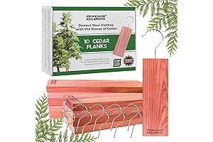 10-Piece Cedar Block Set for Perfect Wardrobe Protection Against Insects, Odor, and Damage