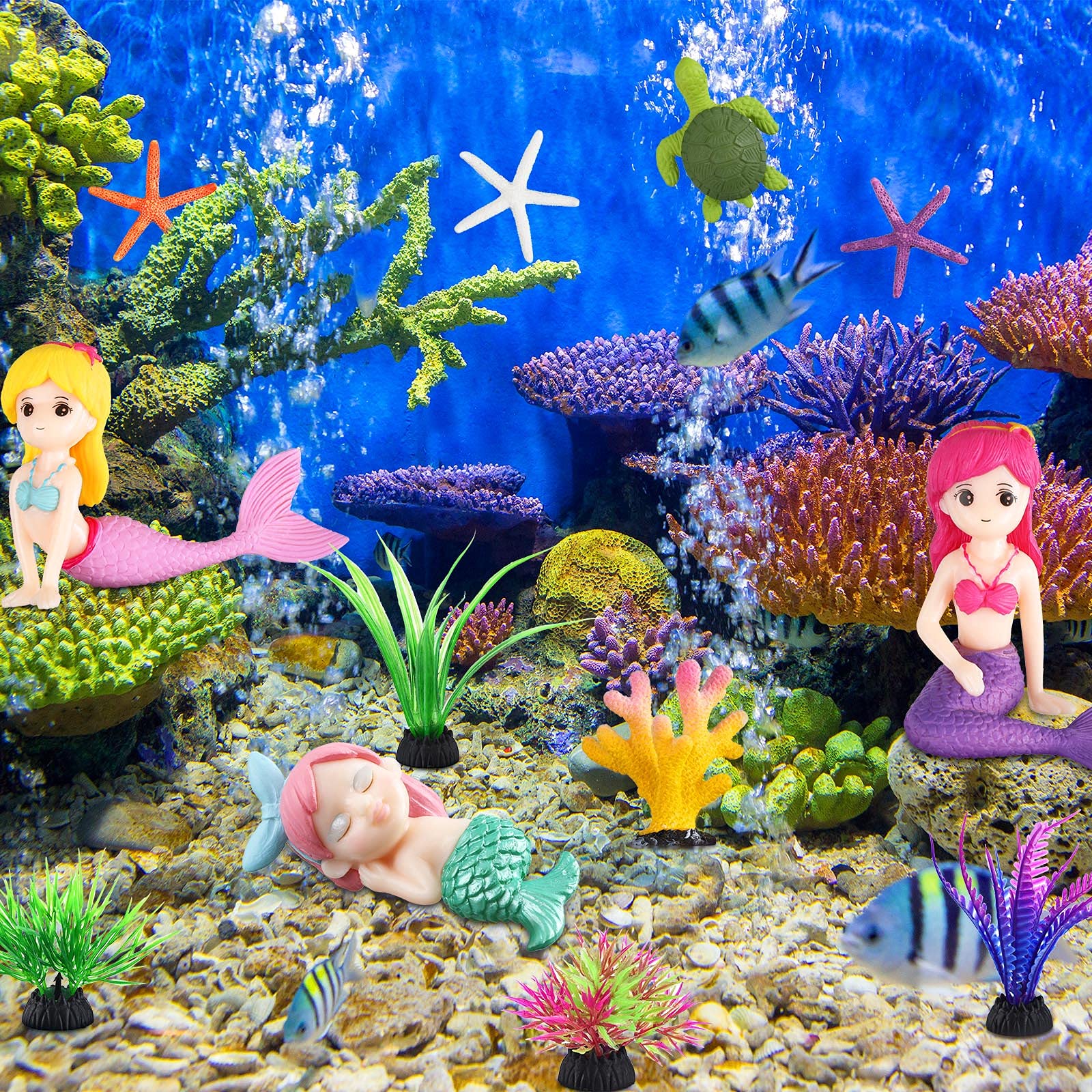 Amazon.co.jp: 水族館 魚タンク リトルマーメイド オーナメント