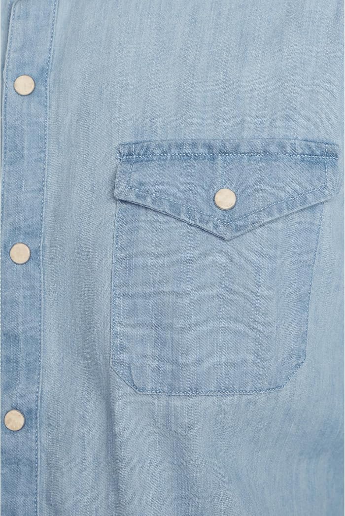 Мужская рубашка John Varvatos Marshall Western Shirt W544S26, цвет: Синий — фото 2