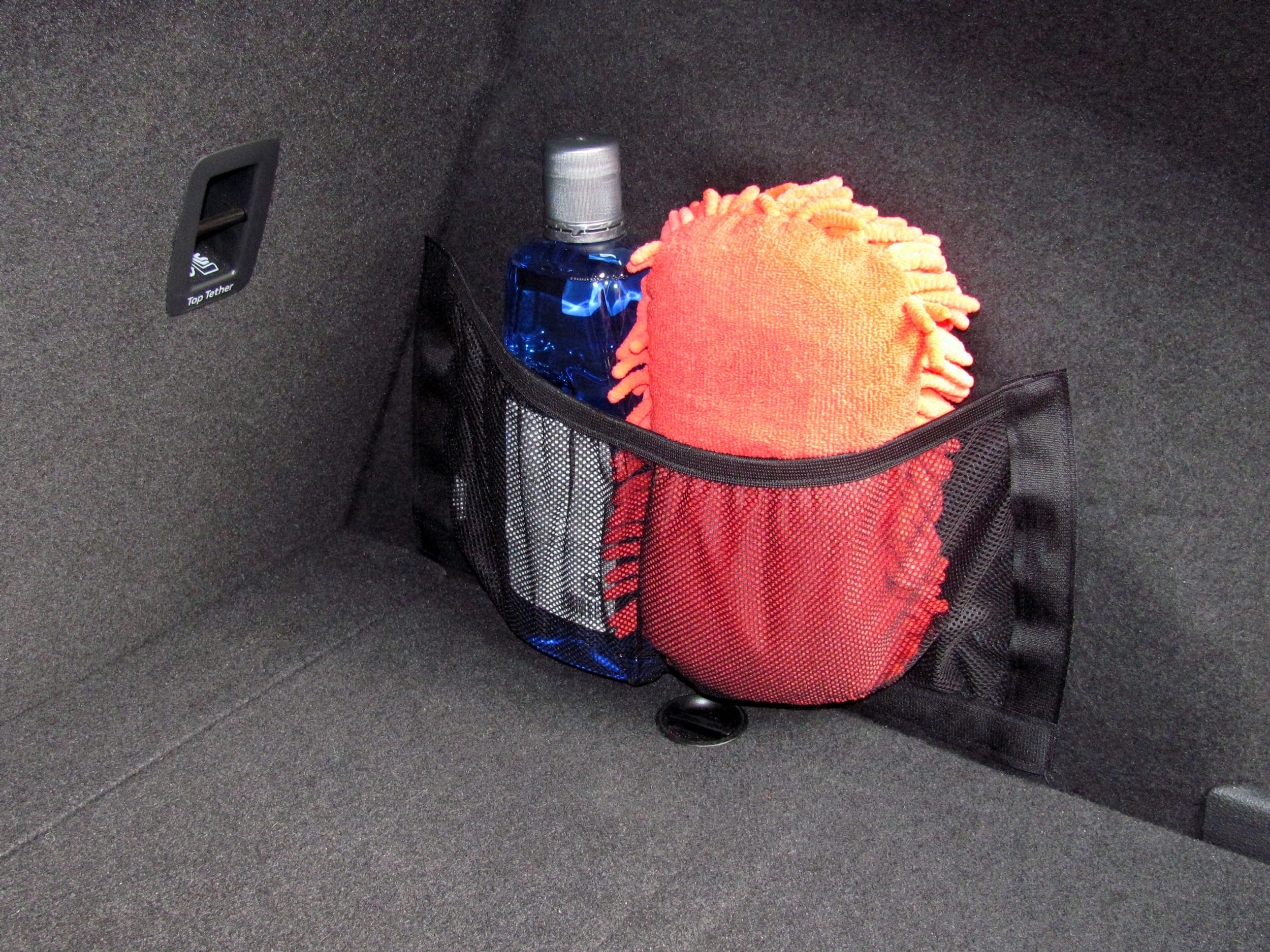 Nano Bolsa de Malla con Cierre de autoadherente Universal para Maletero 40 cm x 20 cm organizadora para Coche con Fuertes Tiras de Cierre de autoadherente para Red de Equipaje para Maletero 2 Piezas
