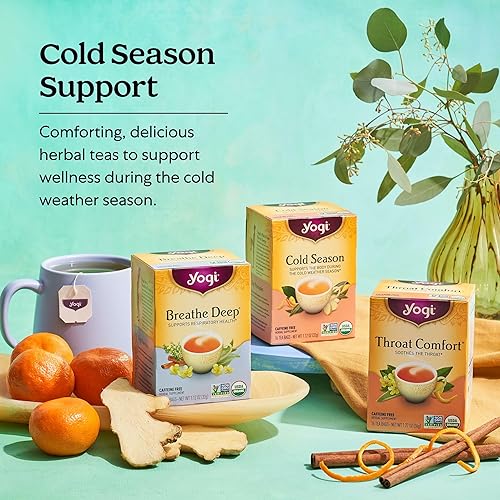 Miniatura 5 de Yogi Tea – Respirar profundo (6 unidades) – Apoya la salud respiratoria – 96 bolsas de té