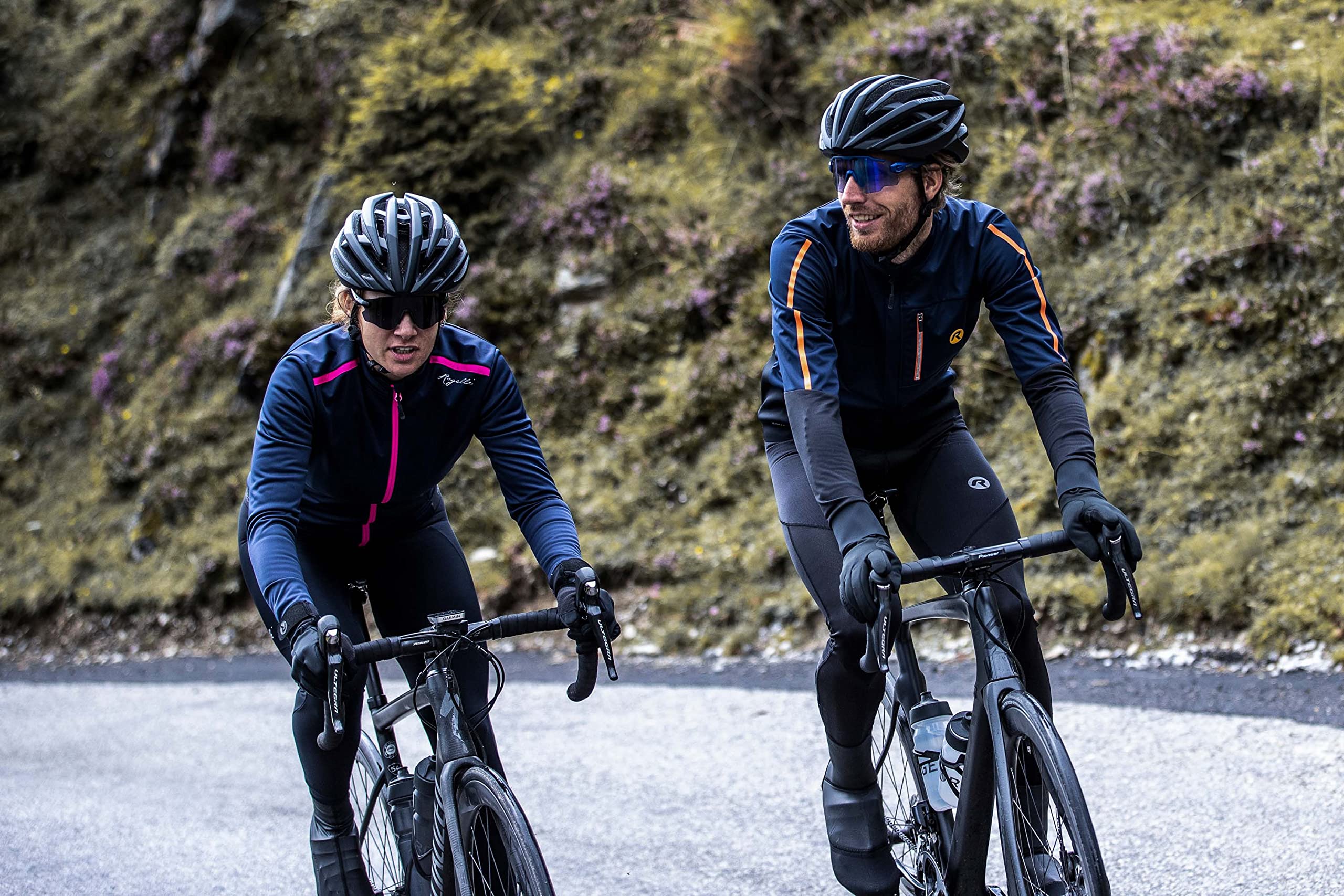 Rogelli Pesara Veste Velo Hiver Femme, Bleu/Rose, Taille M