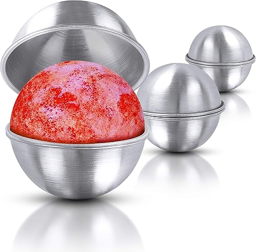 Miniatura 8 de Moldes para bomba de baño de acero inoxidable. Set de 3 tamaños. De metal resistente, a prueba de abolladuras y óxido. Por Healthy Home Helper.