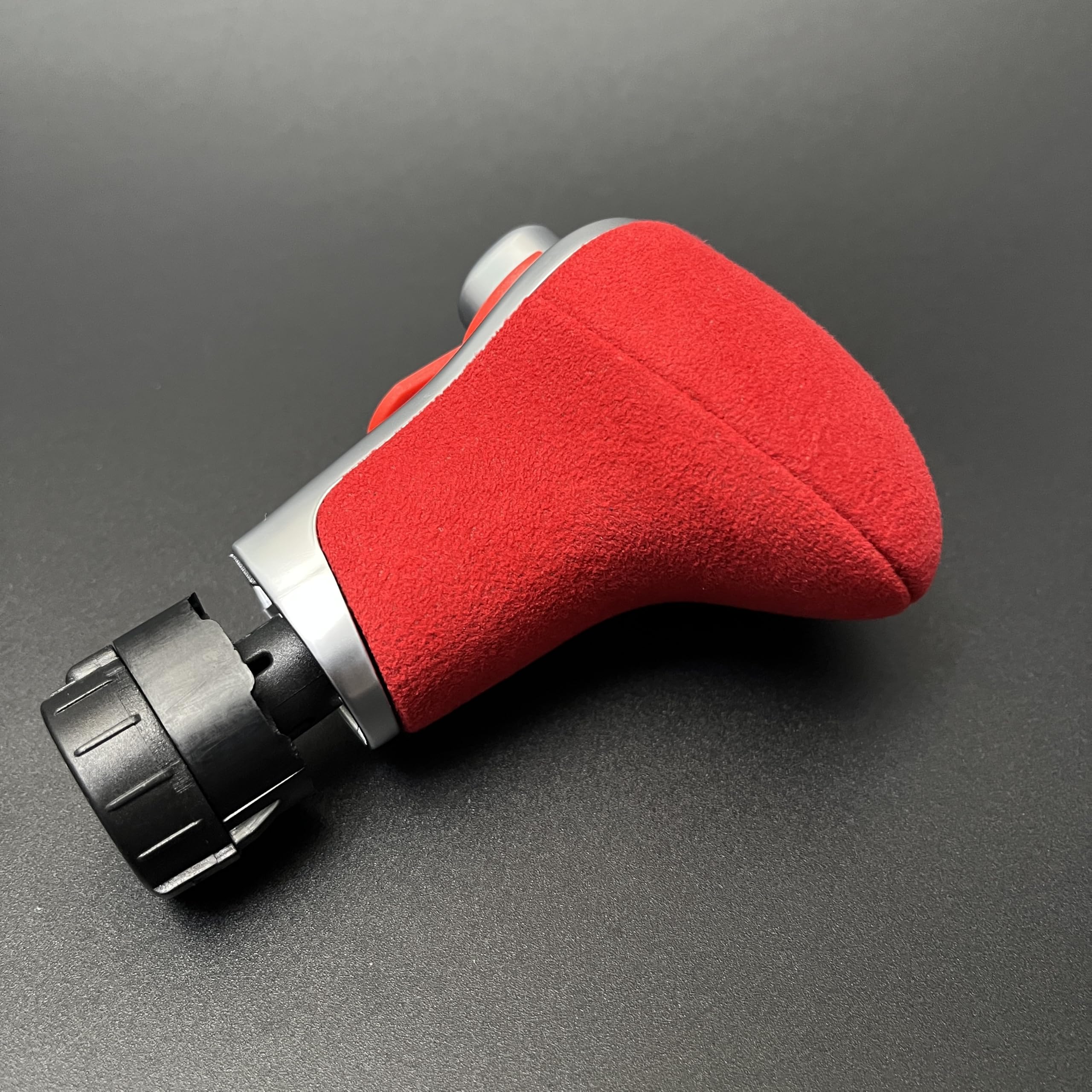 Ylyozmd Red Suede Leather Gear Shift Knob For Audi Q7 Q5 A3 A4 A5 A6 A7 C6 C7 4G1 713 139 4G1713139 Car Auto Parts(Red)