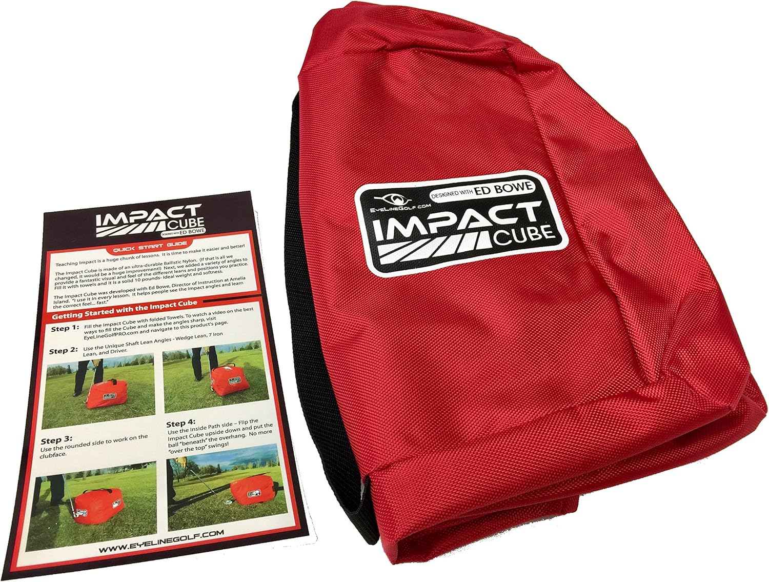Impact Bag for Golf Training – Impact Cube with Ballistic Nylon, Reinforced Seams & 4 Angled Sides for Wedges, Irons & Drivers – Built to Take a Beating & Deliver Consistent Feedback