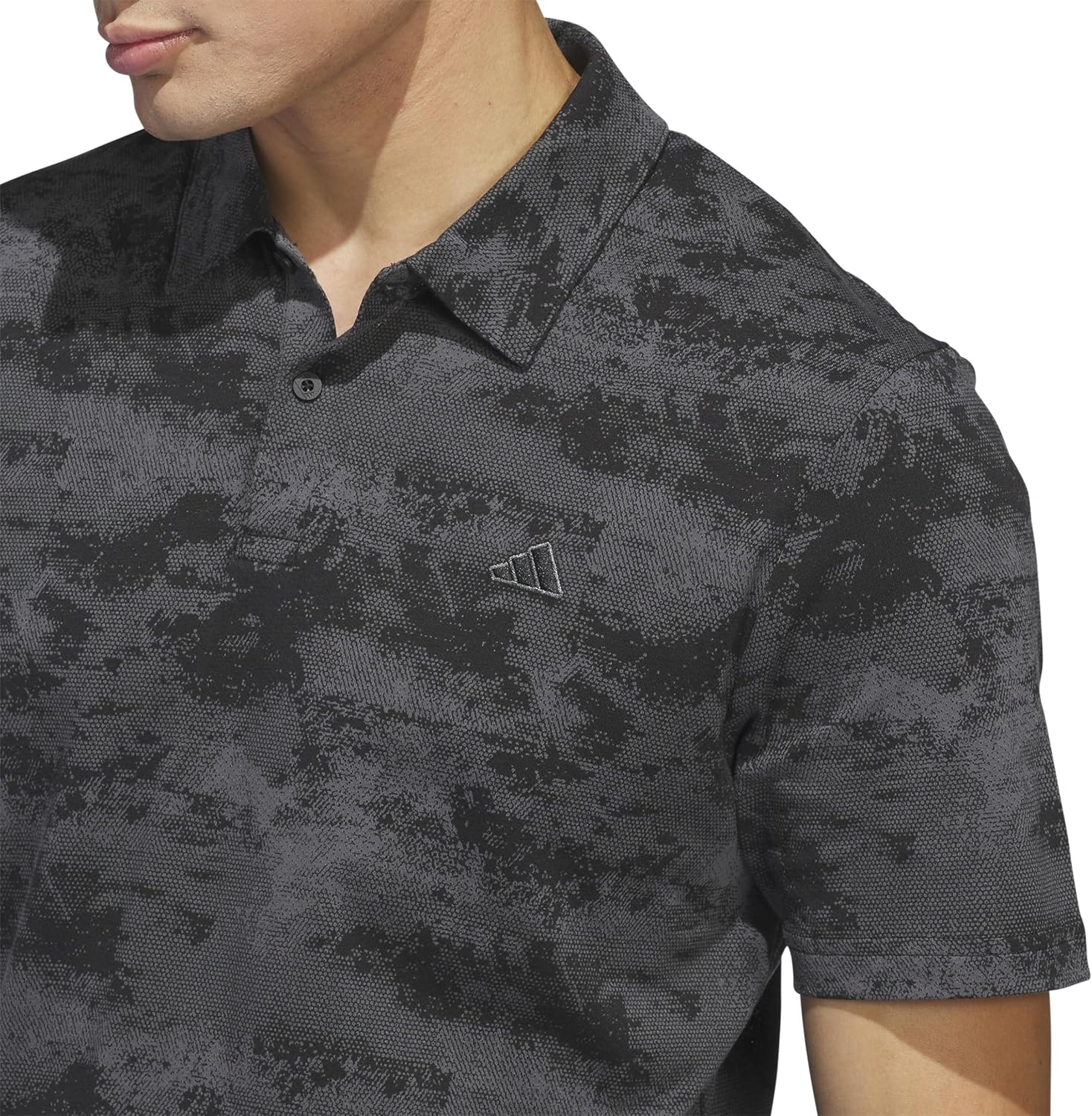 adidas Mens Go-to Printed Mesh Polo Shirt