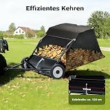 Wiltec Lawn Sweeper with 120 cm Sweeping Width, Lawn Sweeper for Ride-on mowers, Leaf Collector with 415 l Collection net Leaf Sweeper for Lawn Tractor - 6