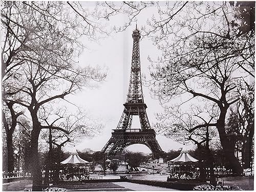 Arte de pared en lienzo con diseño del parque de la Torre Eiffel