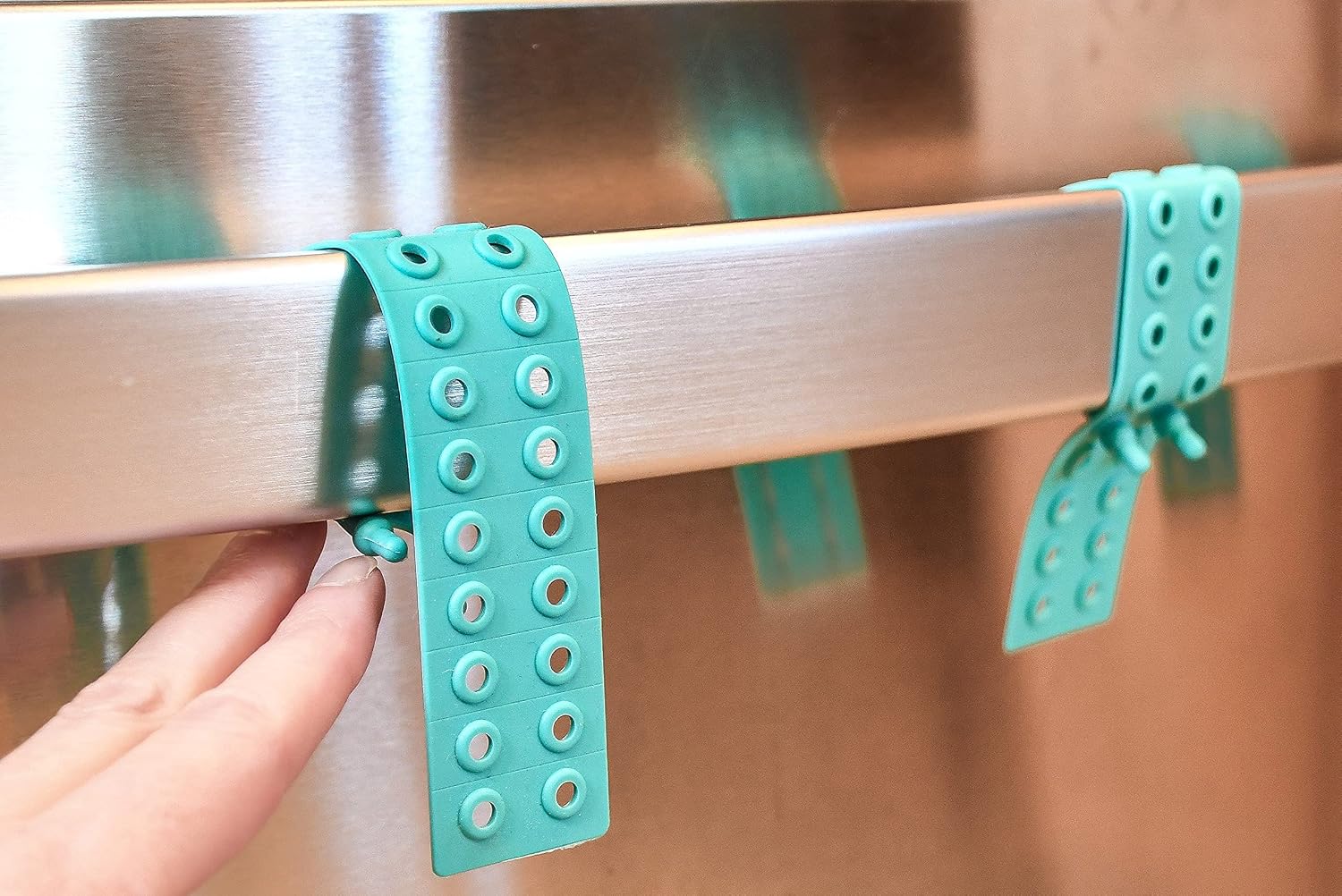 Impress Bakeware - Silicone Towel Grip, 6-Piece Set, Teal image 4
