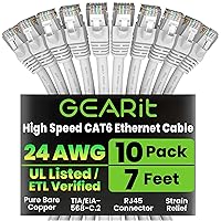 Vista 29 de GearIT Cable Ethernet Cat 6 de 5 pies (paquete de 20) - Cable de conexión Cat6, cable de conexión Cat 6, cable Cat6, cable Cat 6, cable Ethernet