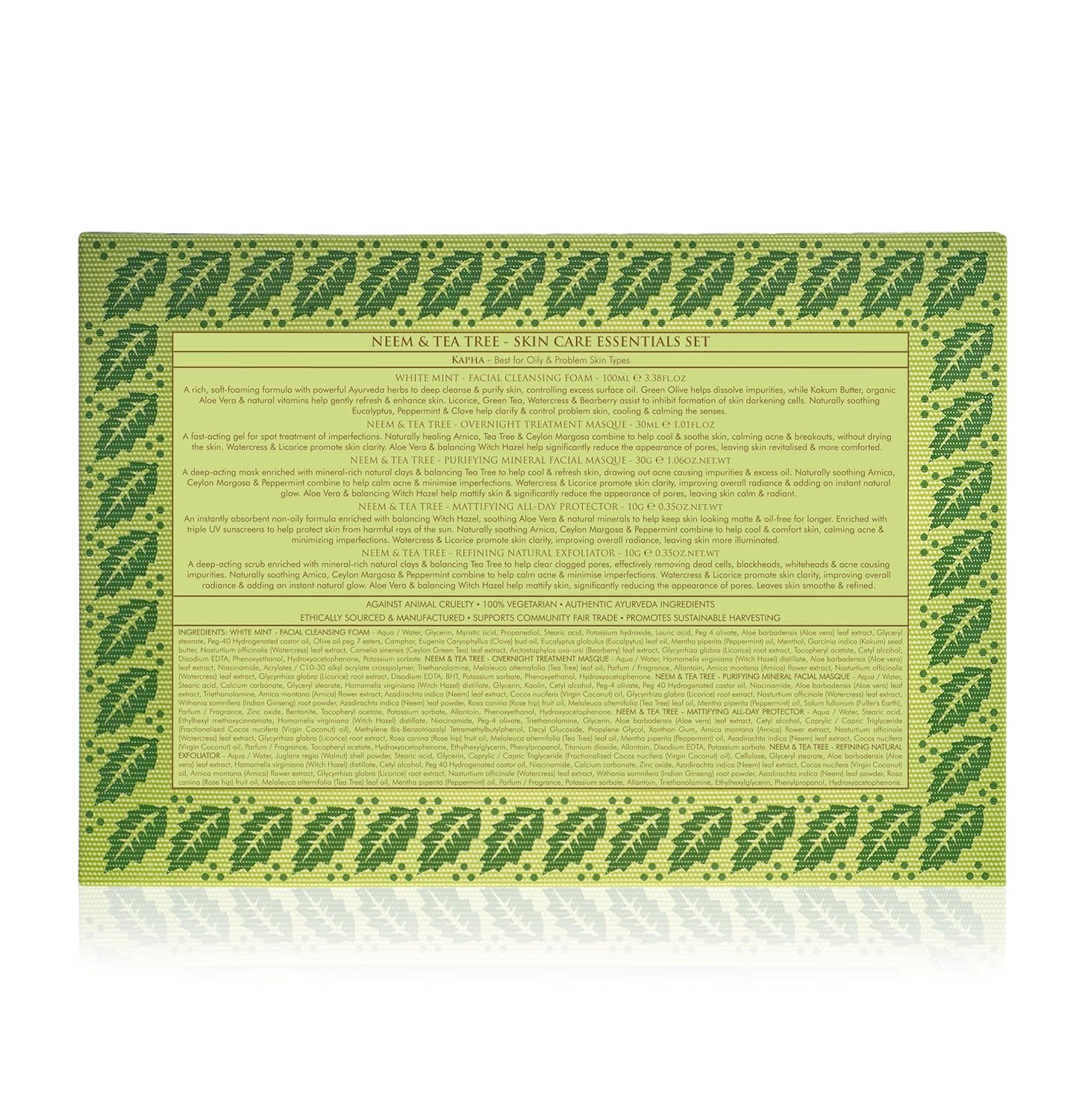 SPA CEYLON Neem & Tea Tree Skin Care Essentials with Ayurvedic Natural Ingredients | For Oily & Acne-Prone Skin | Skincare Pampering Kit - Image 2