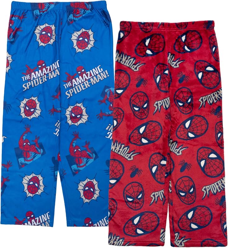 Marvel Paquete de 2 pantalones de pijama para niño, ropa de dormir cómoda, ropa de dormir suave y linda para niños