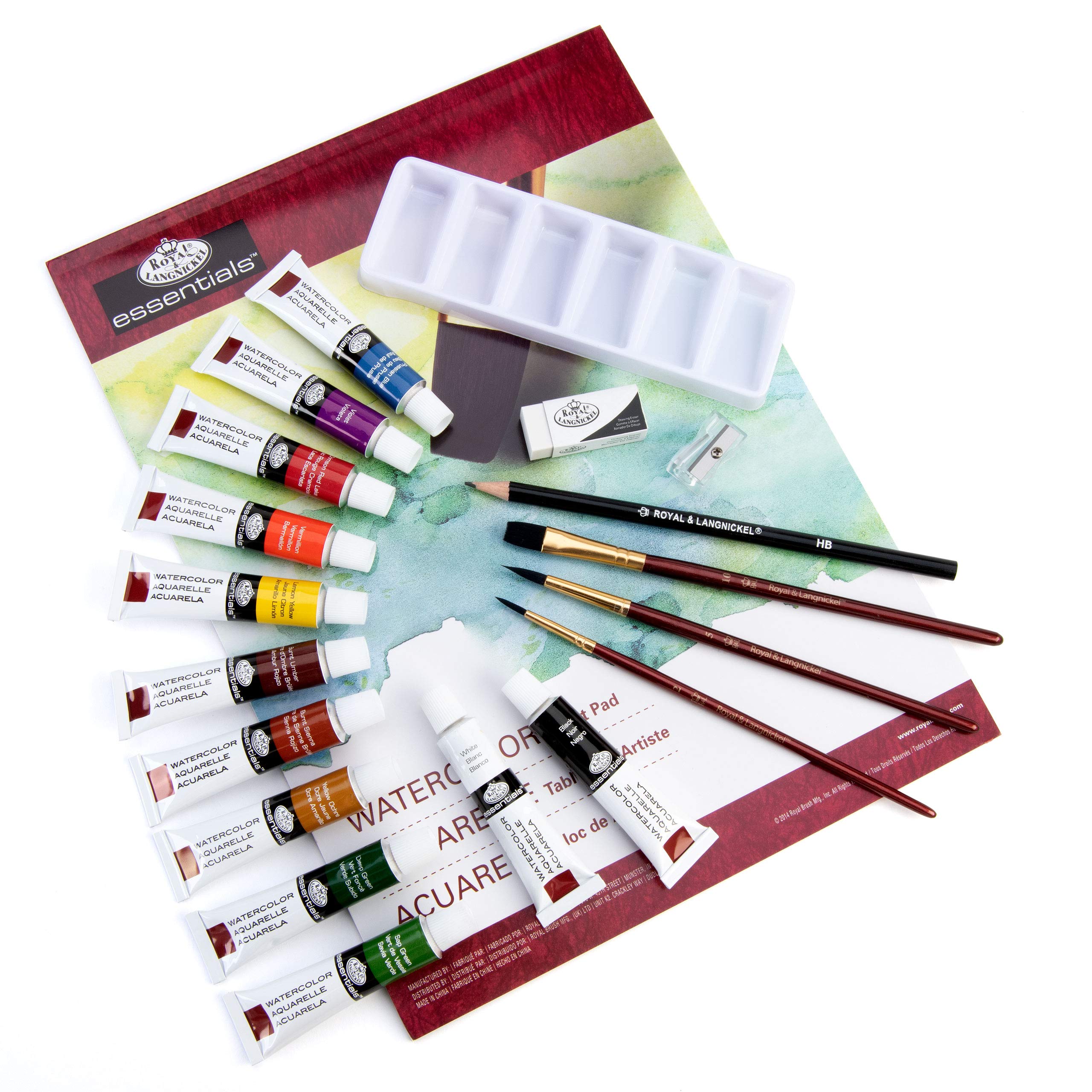 Royal & Langnickel Essentials 21 Piece Watercolor Painting Box Set