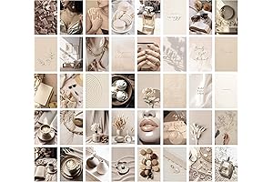 Neutral Wall Collage Kit for a Soft, Aesthetic Touch