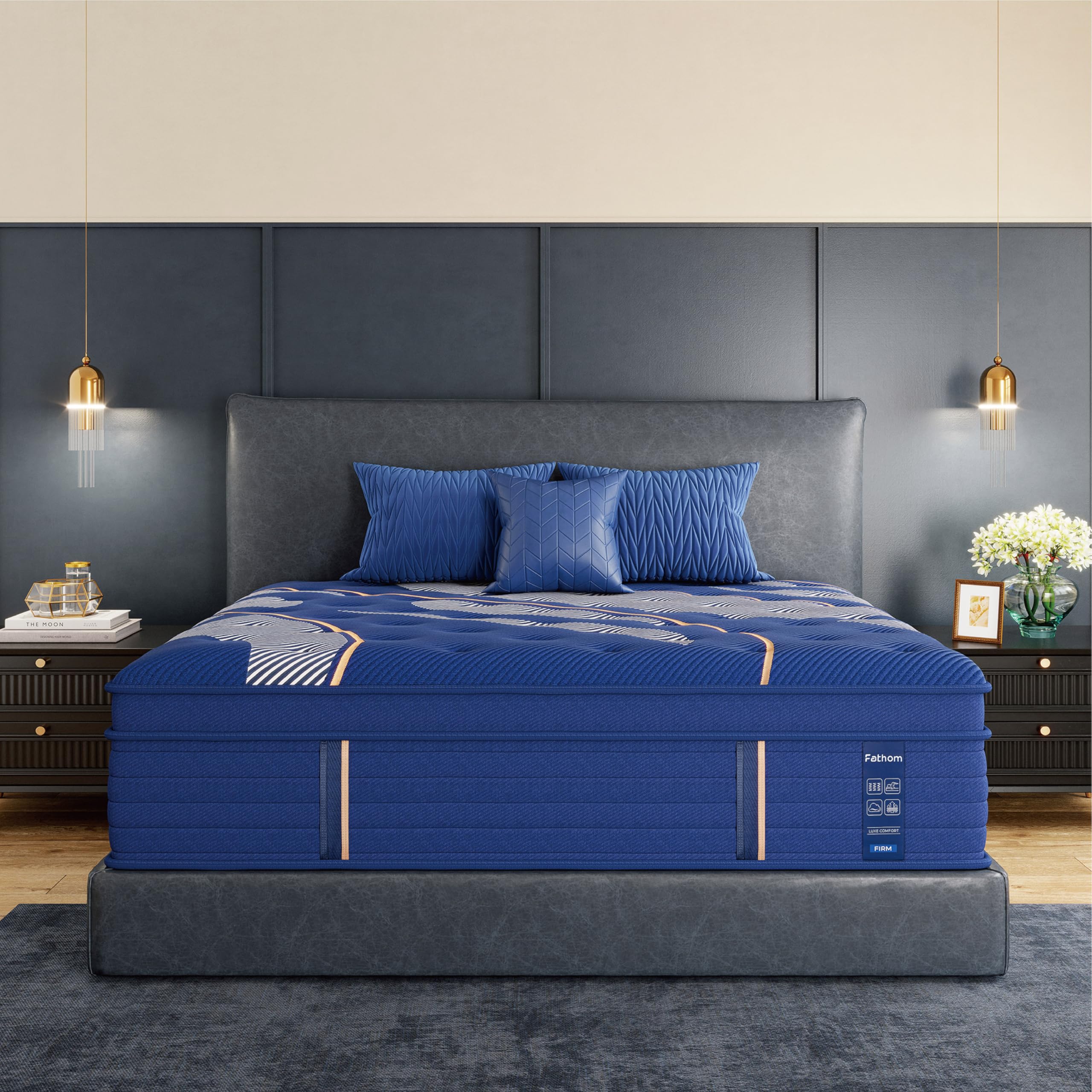 FATHOM Full Size Mattress Firm, Luxe 12 Inch Hybrid Mattress in a Box with Gel Memory Foam & Pocket Spring, Back Support for Cool Sleep & Pressure