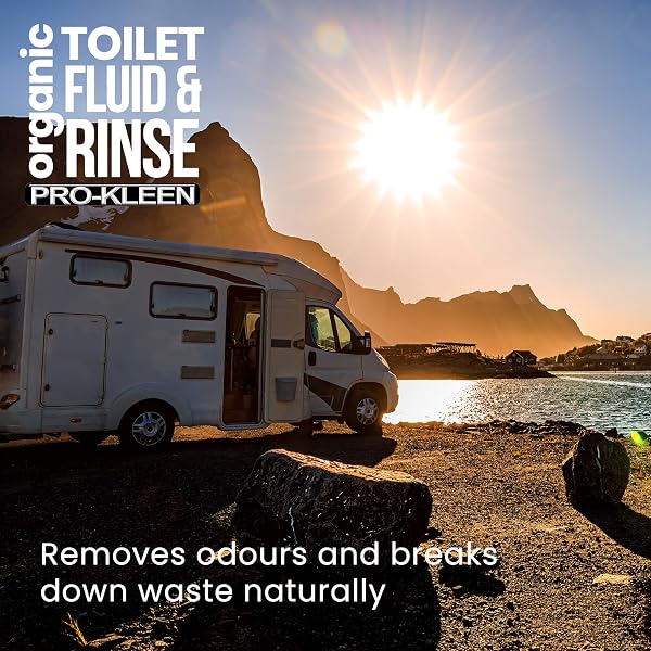 Pro-Kleen Organic Caravan Toilet Chemical Fluid Rinse Green Solution Cleaner 2L for Caravan and Motorhomes - Eco-Friendly, Formaldehyde Free - 2 Litres - 2
