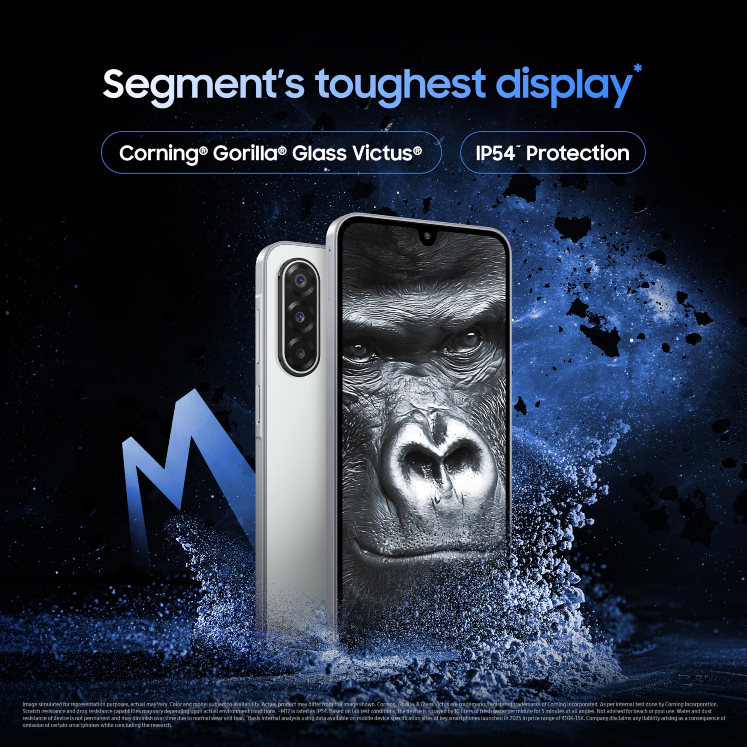 Samsung Galaxy M17 5G Mobile (Sapphire Black, 6GB RAM, 128GB Storage) | 50MP OIS Triple Camera | Gorilla Glass Victus | IP54 | 6 Gen OS Upgrades | AI | Gemini Live | Lag-Free Gaming | Without Charger image 5